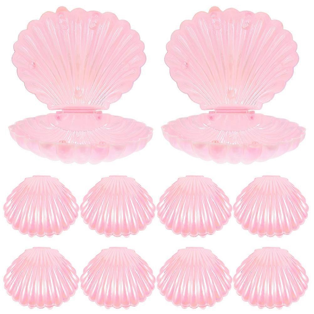 Party Favor Containers 30Pcs Pink PP Candy Boxes with Unique Shell Shape for Storage Use
