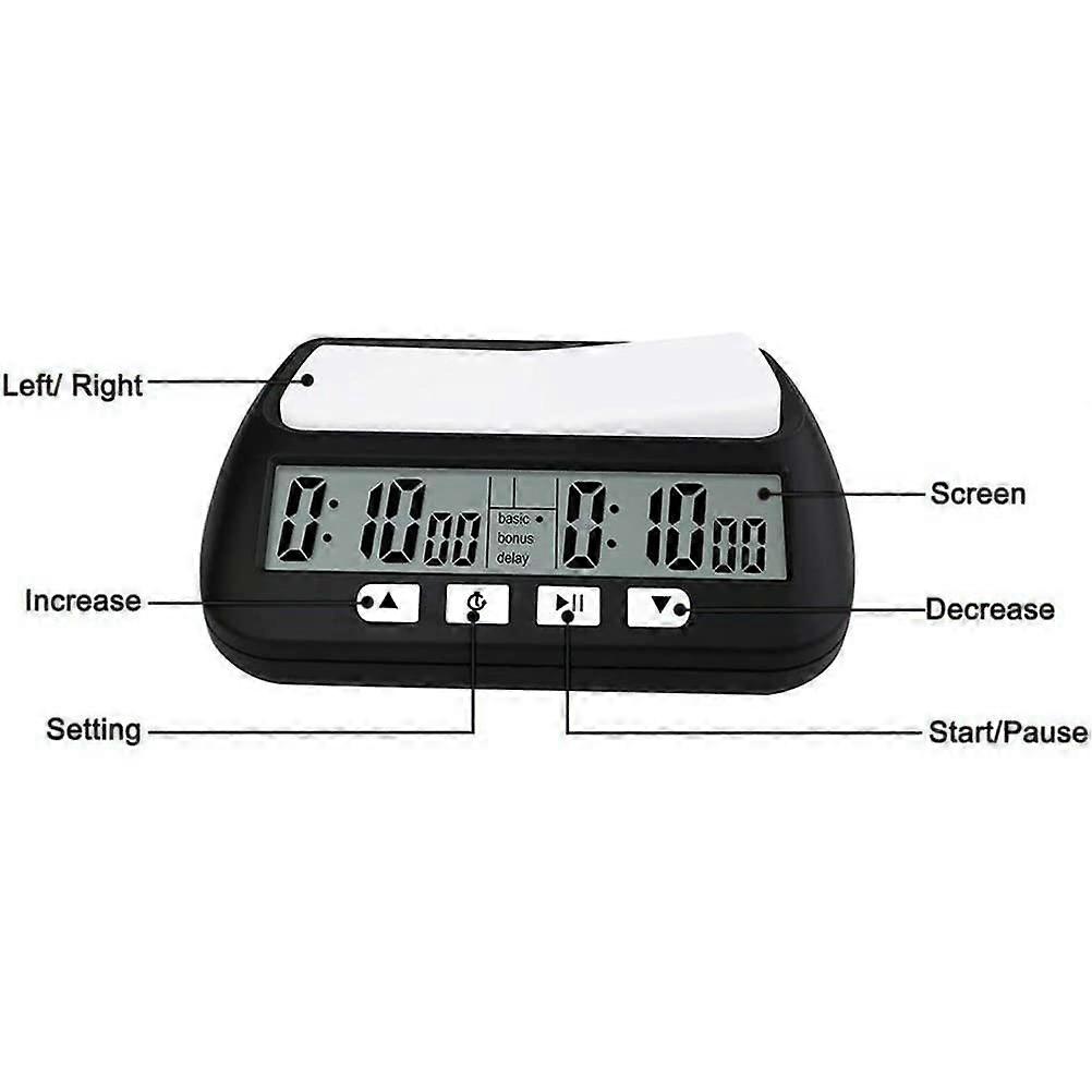 Chess Clock with Alarm and Countdown Function Digital Chess Timer Multifunctional Count Down Game Timer