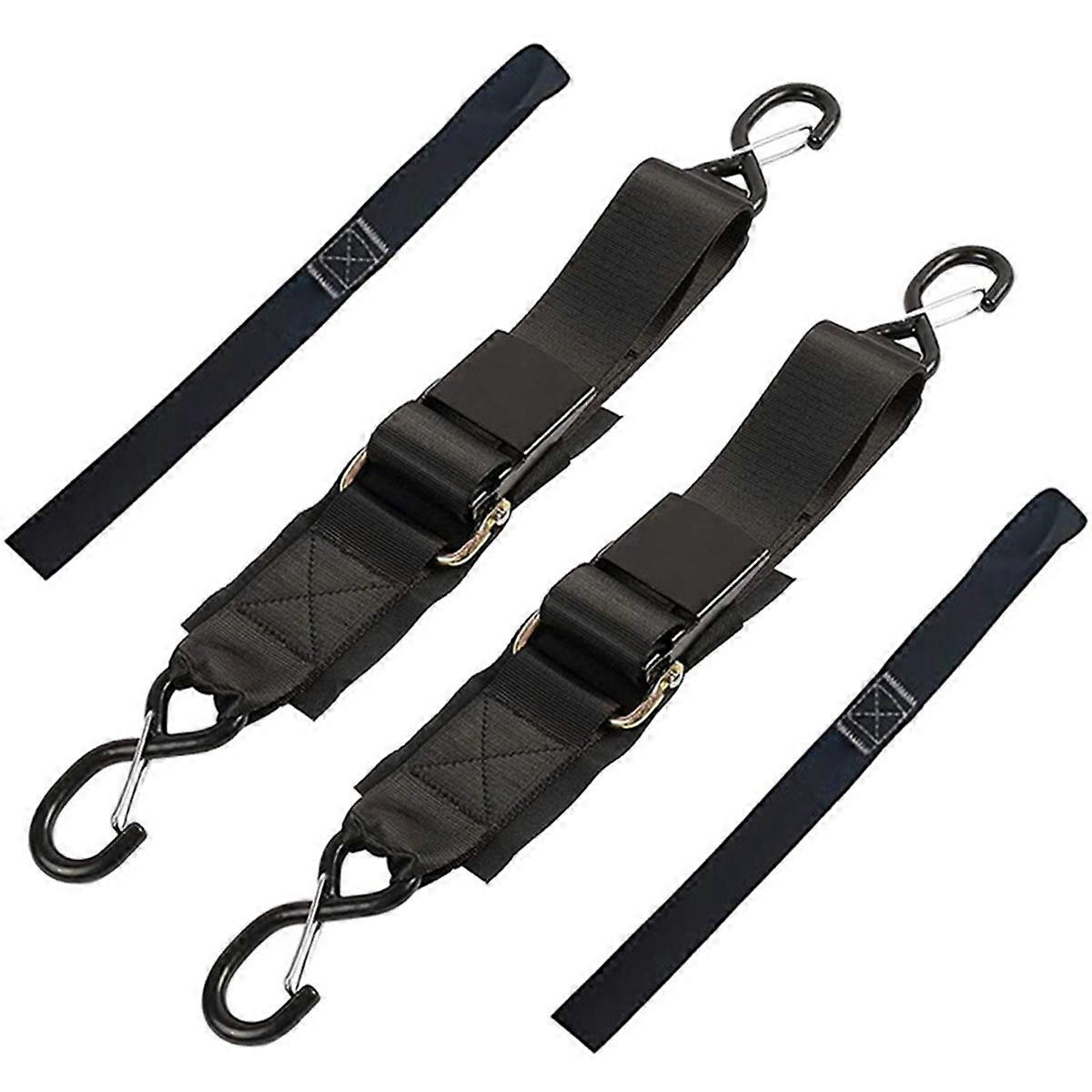 2-Pack Boat Trailer Tie-Down Straps,2in x 4Ft Adjustable with Buckle