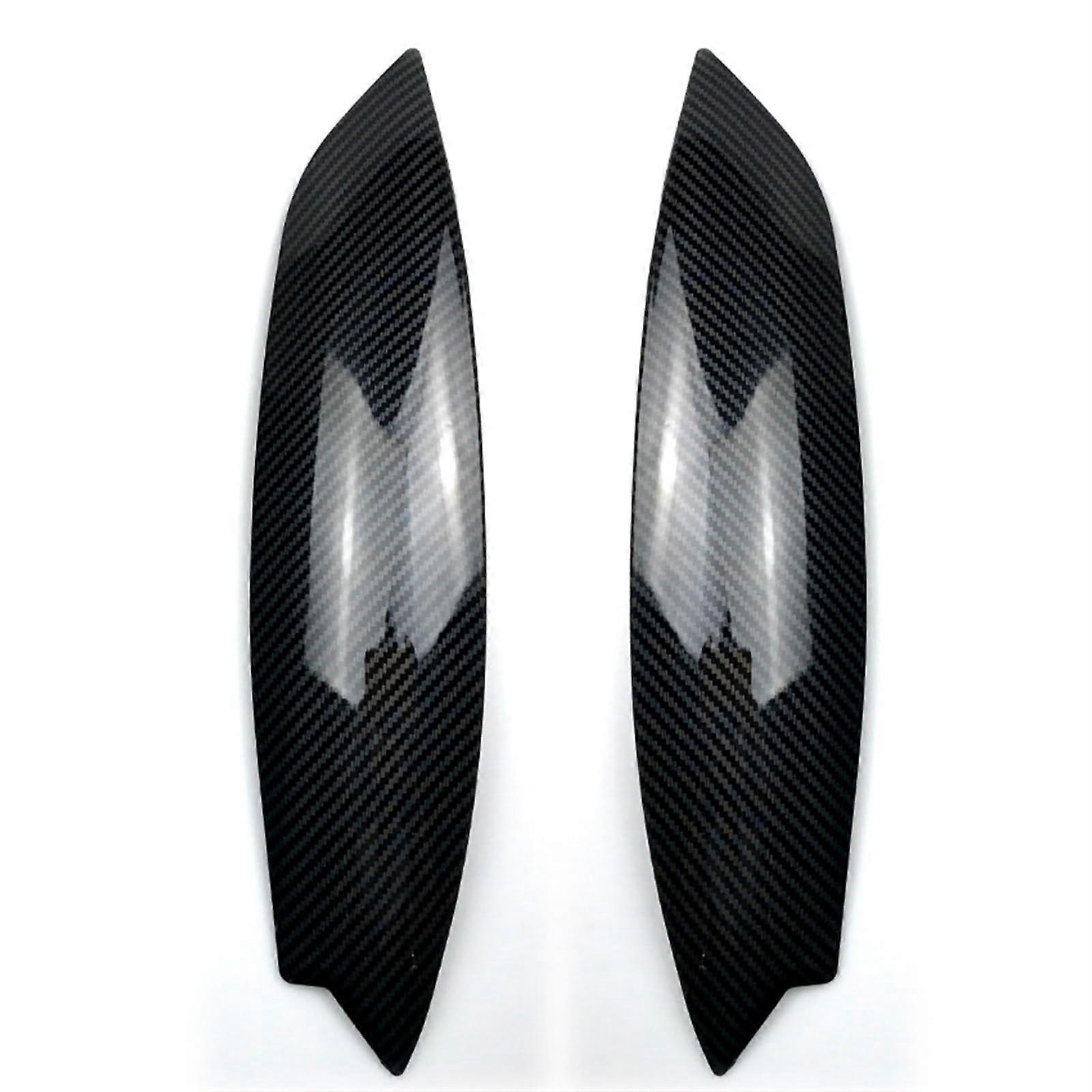 Side Window Deflectors Pair Chrome Trim Carbon Fiber Pattern for Golf 5 Mk5 GTI R 20052007