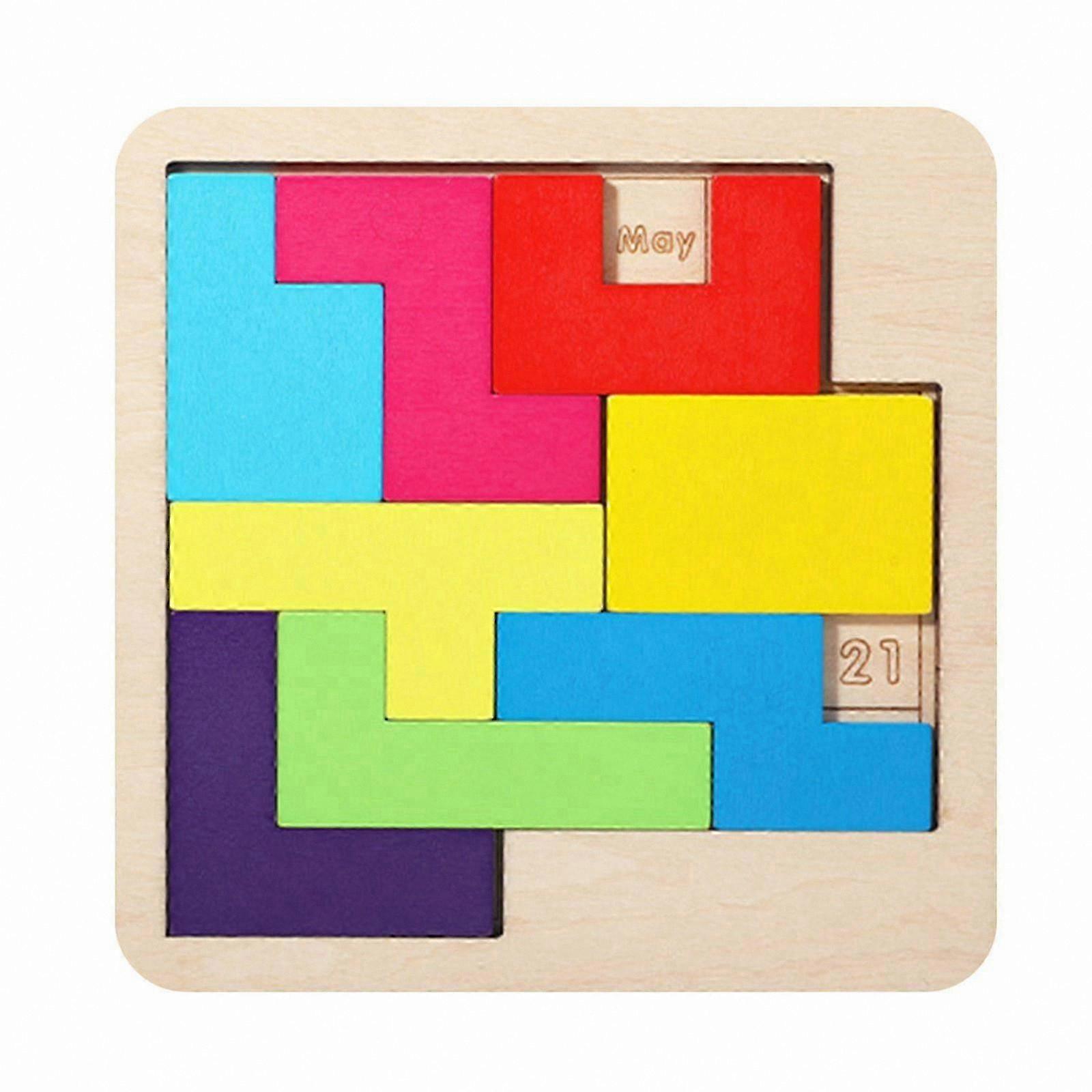 365-Day Wooden Puzzle Calendar, Brain Teaser for All Ages, 14.8x14.8cm, Eonal and Fun Challenge