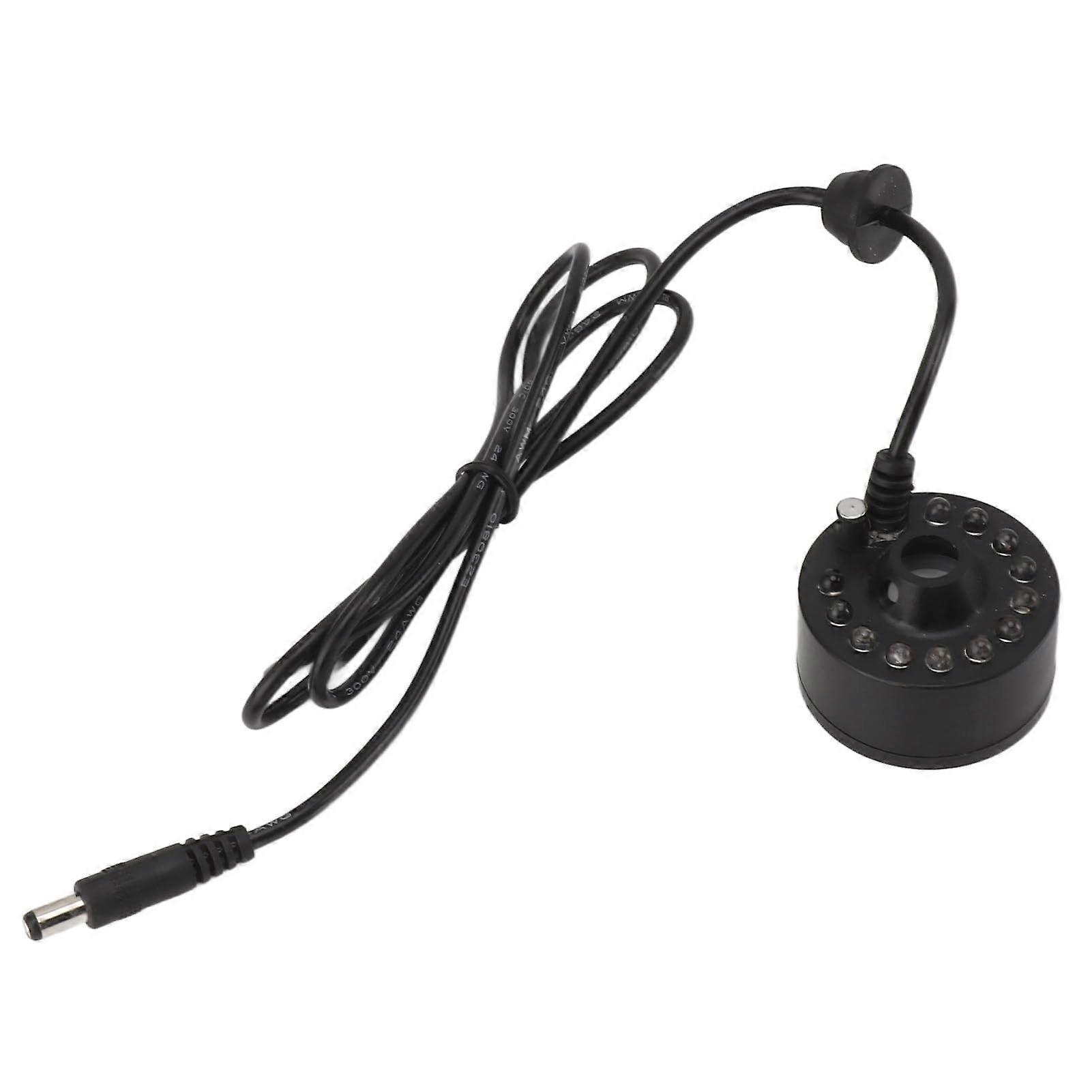 Fog Maker with 12 LED Beads, Waterproof Ultrasonic Mist Device for Pond, Humidifier, Halloween Party, DC 5V