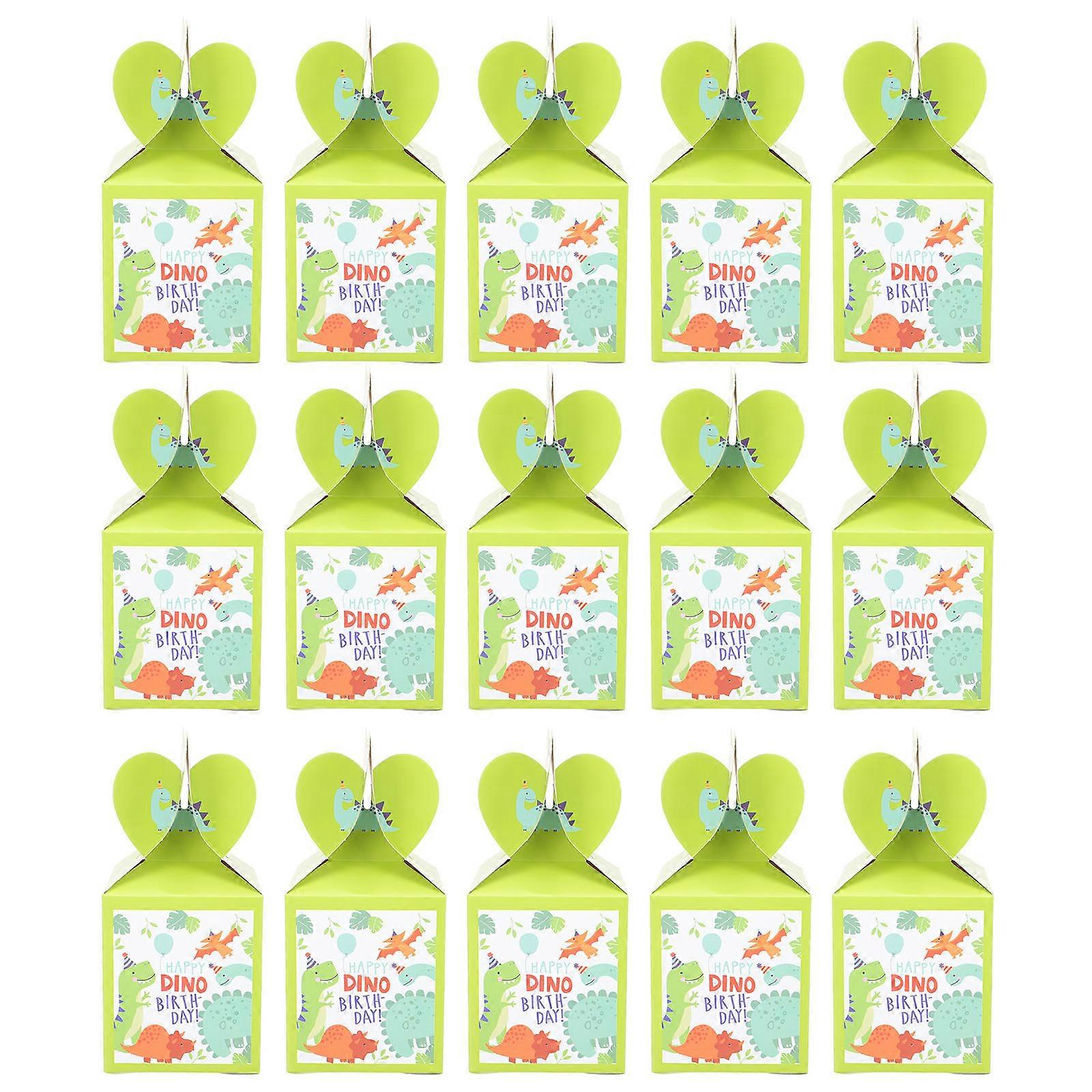 Dinosaur Party Favor Box for Kids Gifts and Snacks 18pcs Assorted Color Paper Candy Box for Party