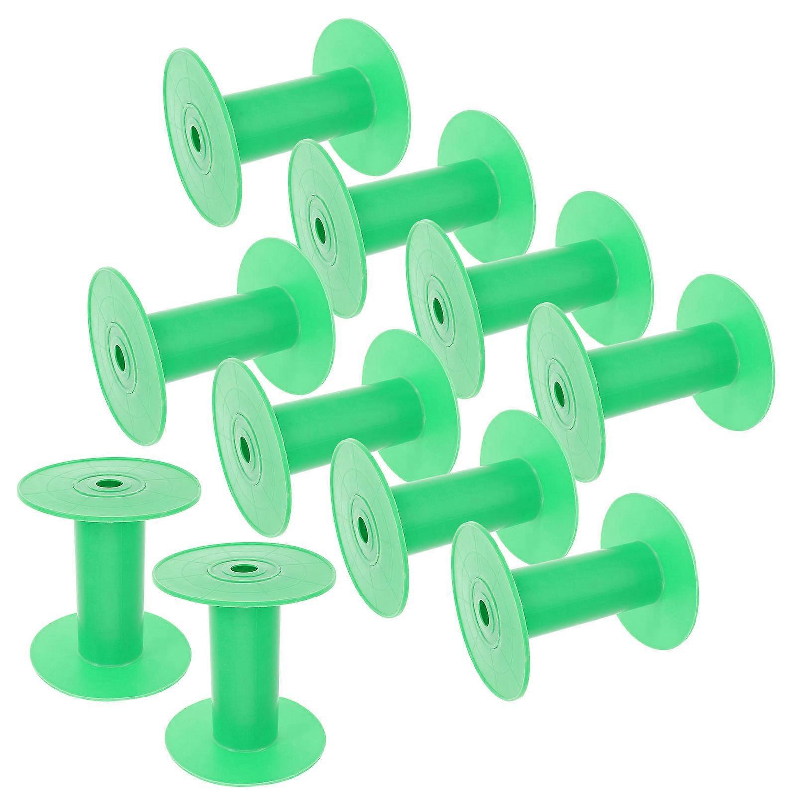 Plastic Empty Thread Spools 10Pcs Smooth Rotation Spool Shape For Handmade Crafts 10.30X9.50X9.50CM Practical Design