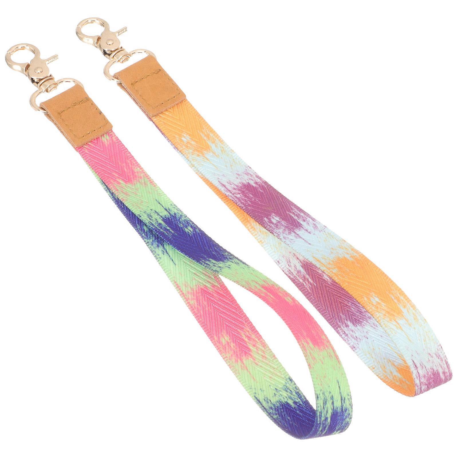 2Pcs Fashionable ID Badge Lanyard for Women and Students with Anti-Lost Feature in Assorted Color for Outdoor Use