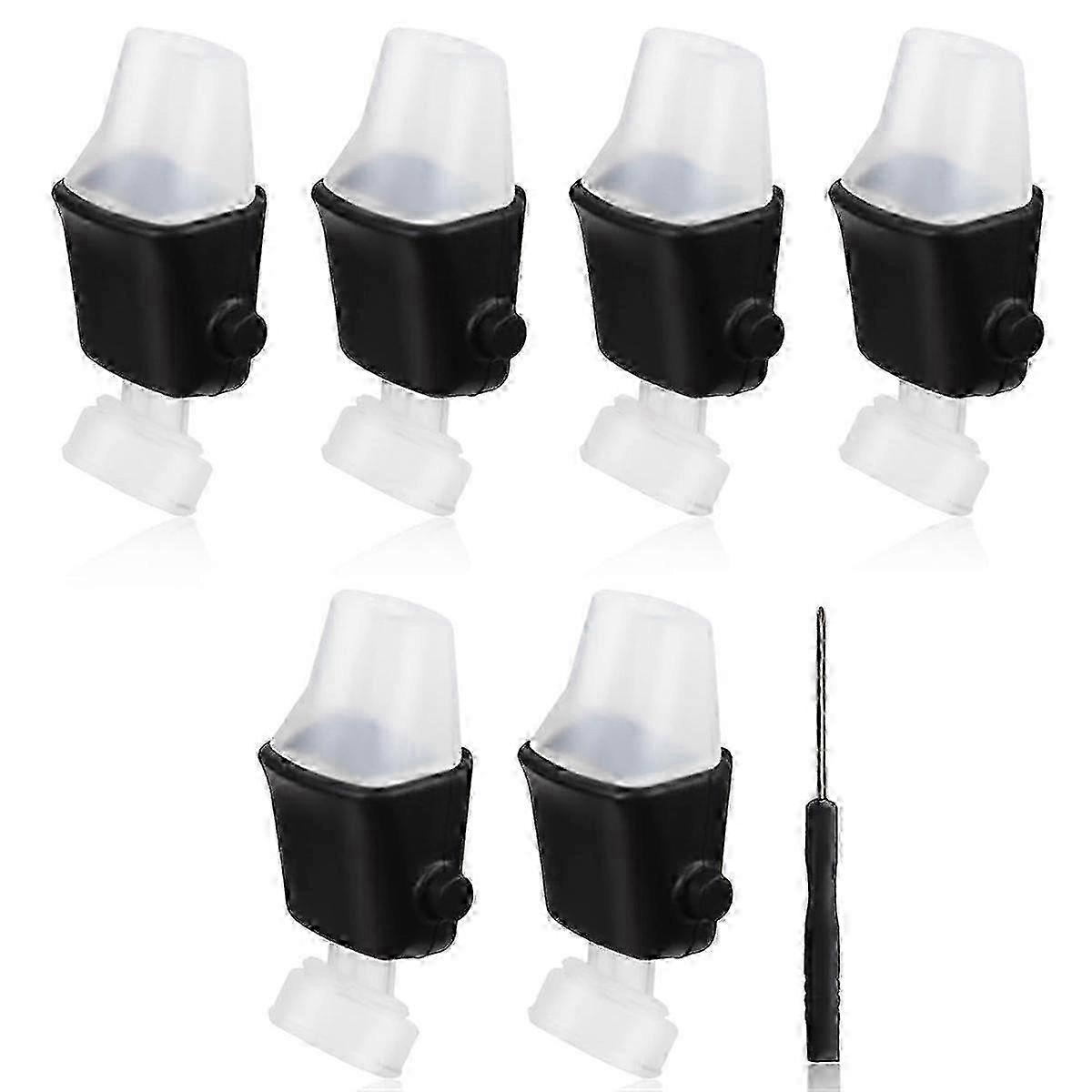 6-Pack Replacement Spout and Silicone Mouthpiece for Soft Lid Water Bottles