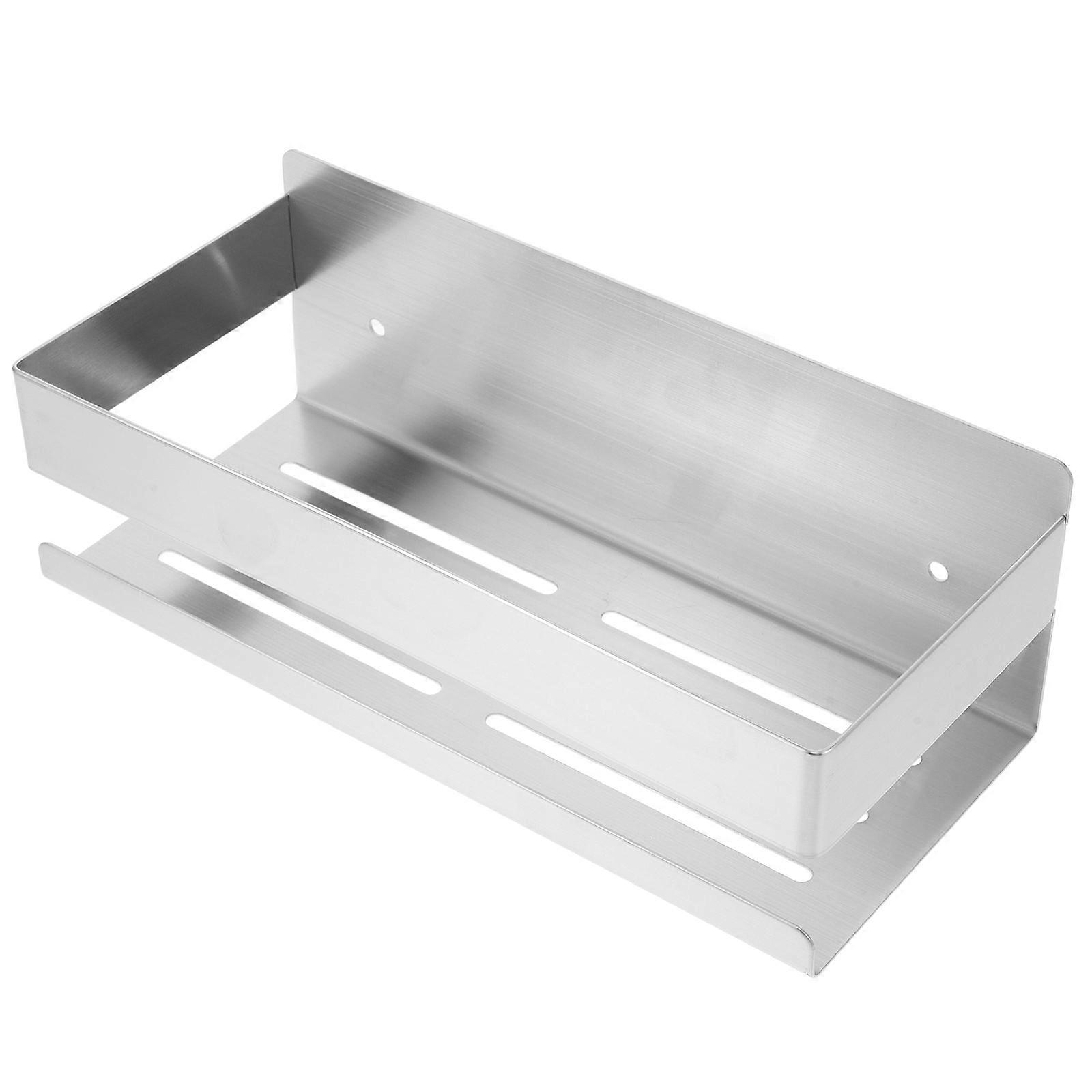 Rectangular Stainless Steel Shower Shelf With Water Draining Function For Efficient Organization In Bathrooms 1Pcs