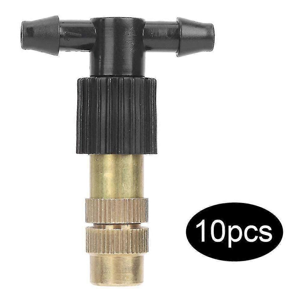 10pcs Adjustable Brass Sprinkler Heads for Misting Irrigation - Durable Nozzles for Efficient Garden Watering
