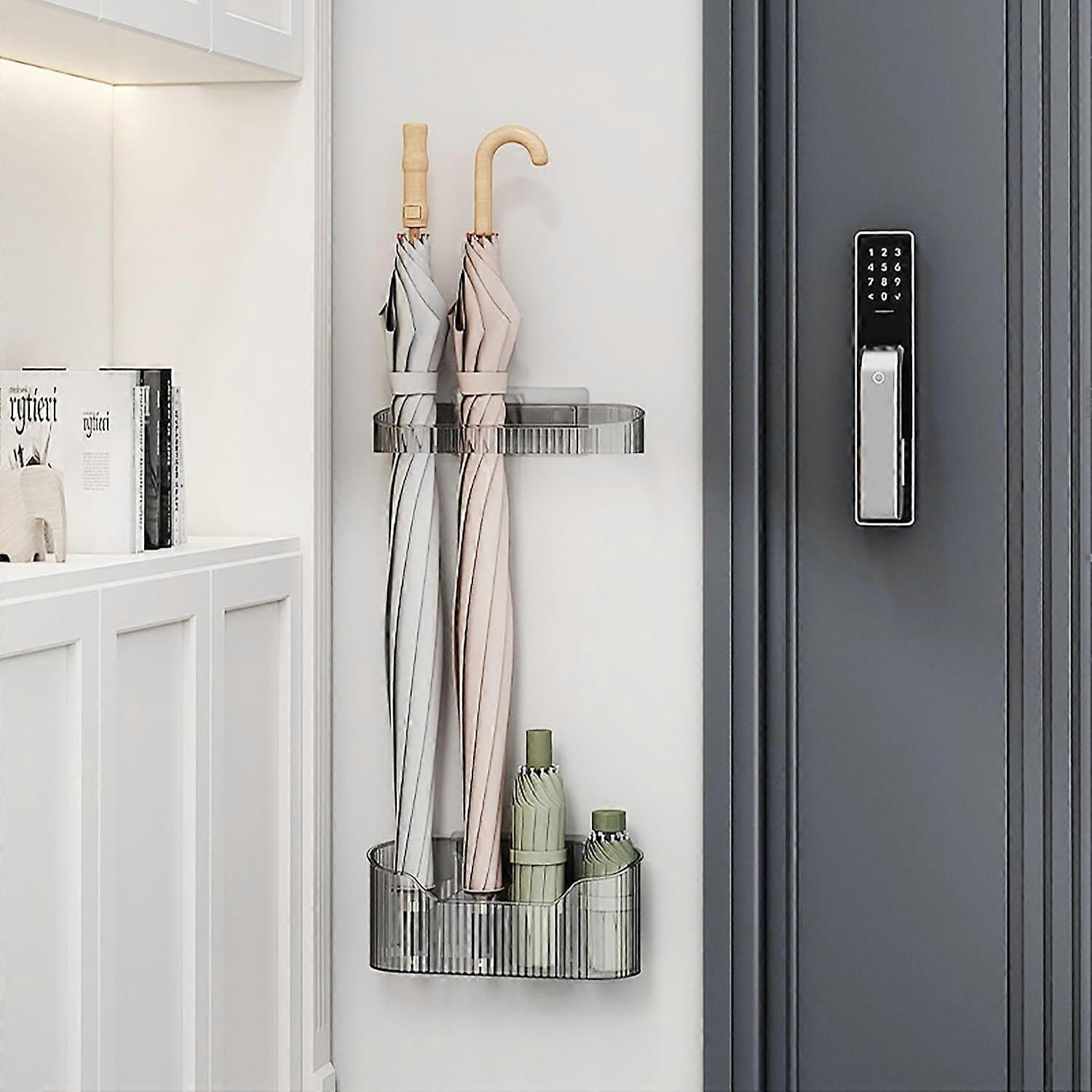 1Pack Wall Mounted Umbrella Holder, Self Adhesive Umbrella Shelf