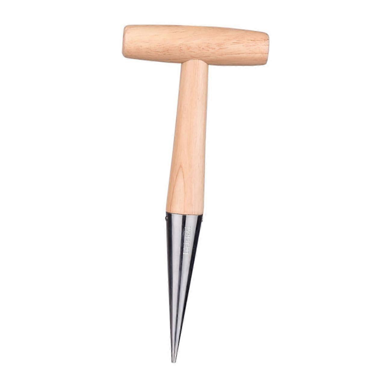 Garden Hole Puncher Planting Aid Metal Portable Transplanting Tool With Ergonomic Handle For Seed Distribution No-Waste