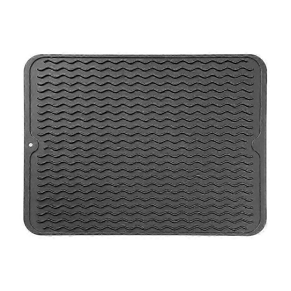 Heat-Resistant Silicone Large Draining Mat - Versatile Kitchen Mat for Dishes & Drying Rack Drainage