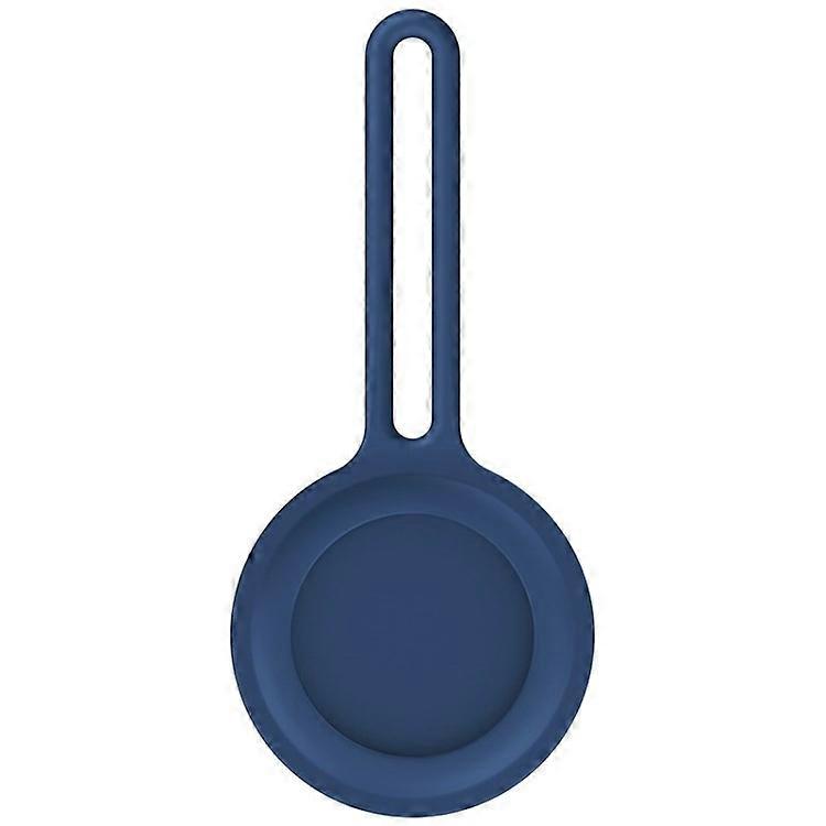 Liquid Silicone Protective Case Cover for Apple Airtags Smart Tracker - Dark Blue