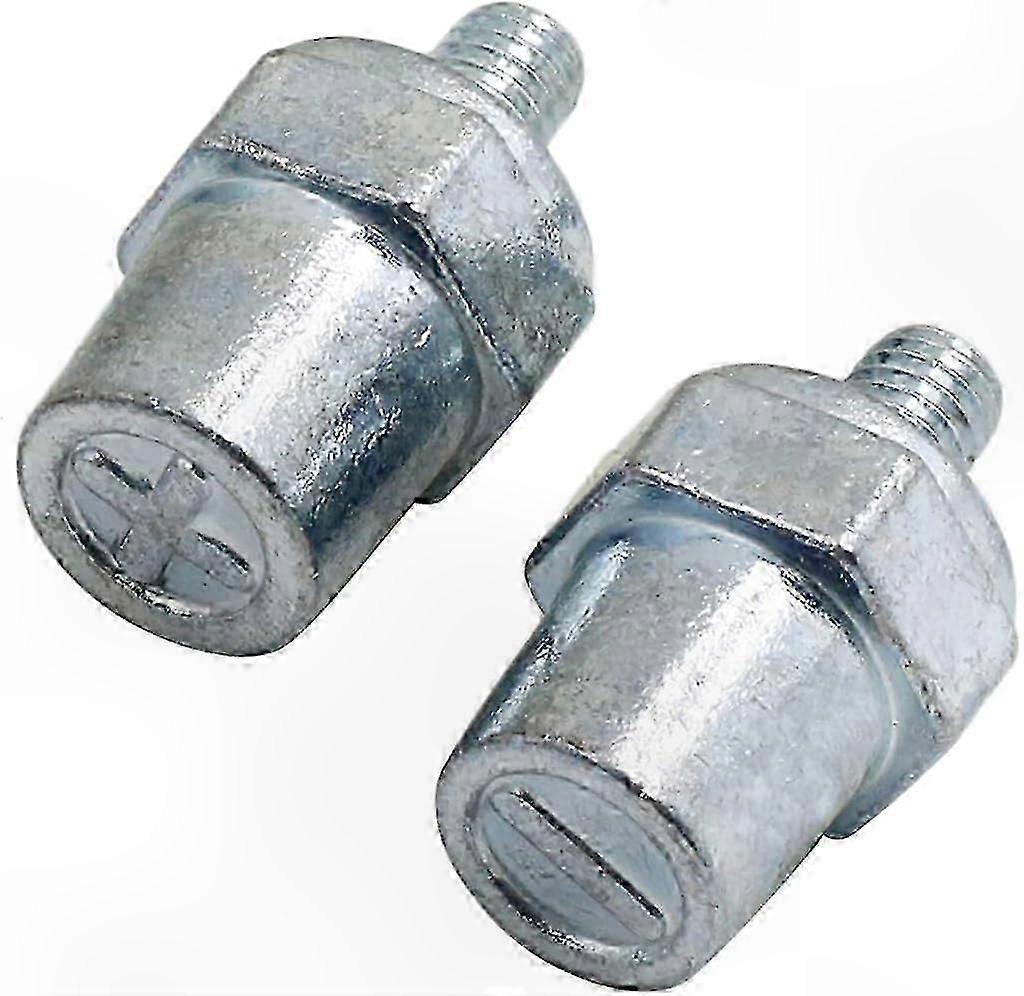 One Pair Zinc Alloy Battery Side Terminal Charging Posts for 8mm Positive (+) or Negative (-) Battery Cable Terminals Silver Tone