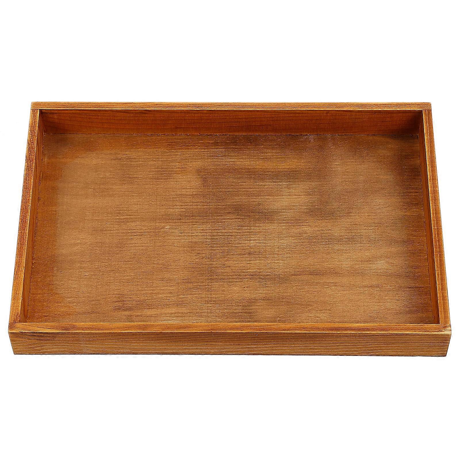 Rustic Wooden Desktop Organizer | Handmade Solid Wood Storage Box for Desk, Bathroom, Office, Living Room | Vintage Style Decorative Sundries