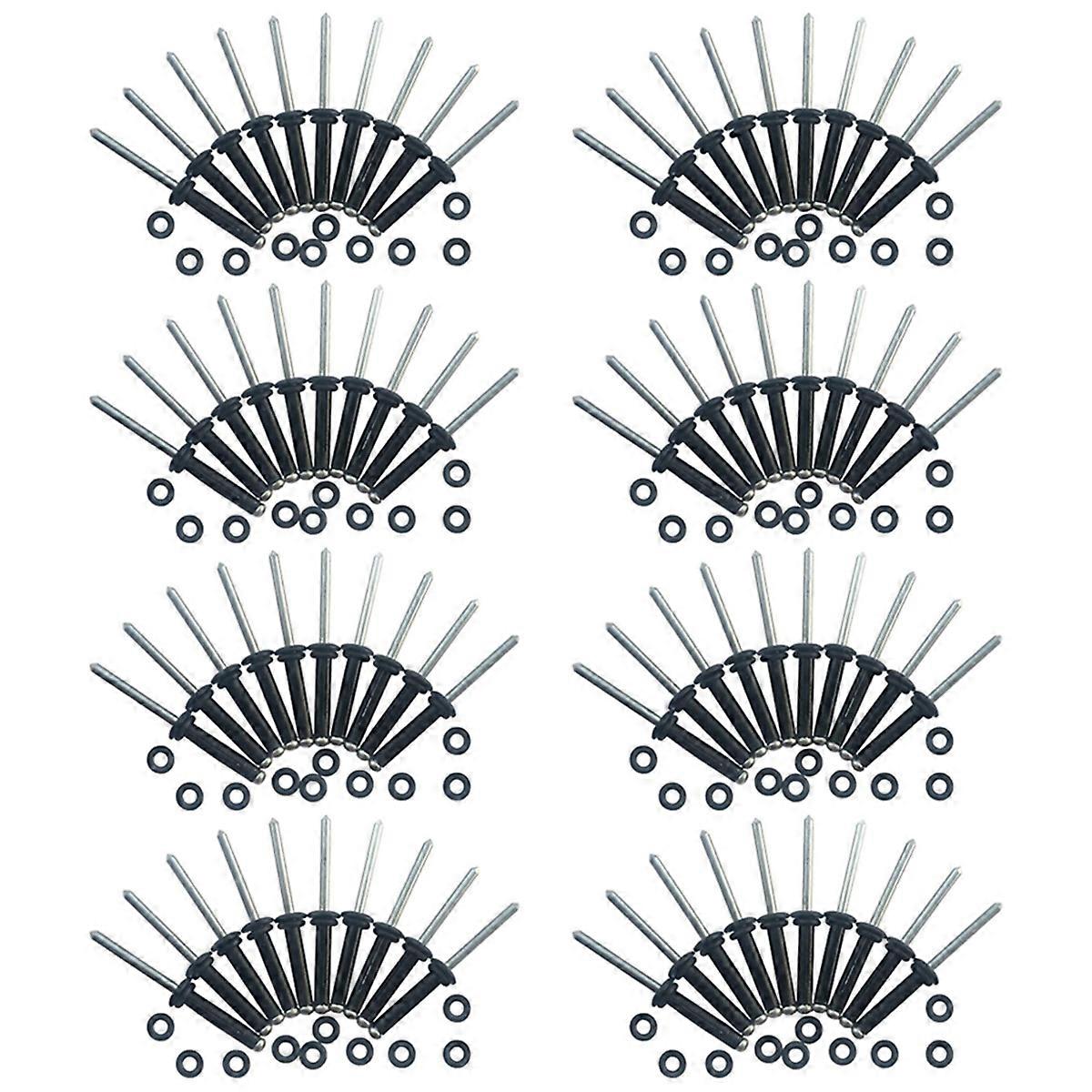 80 Pcs Tri-Grip Rivet with 80 O Rings Long Grip Tri-Fold Tri Bulb for Deep Water Installing Kayak, C