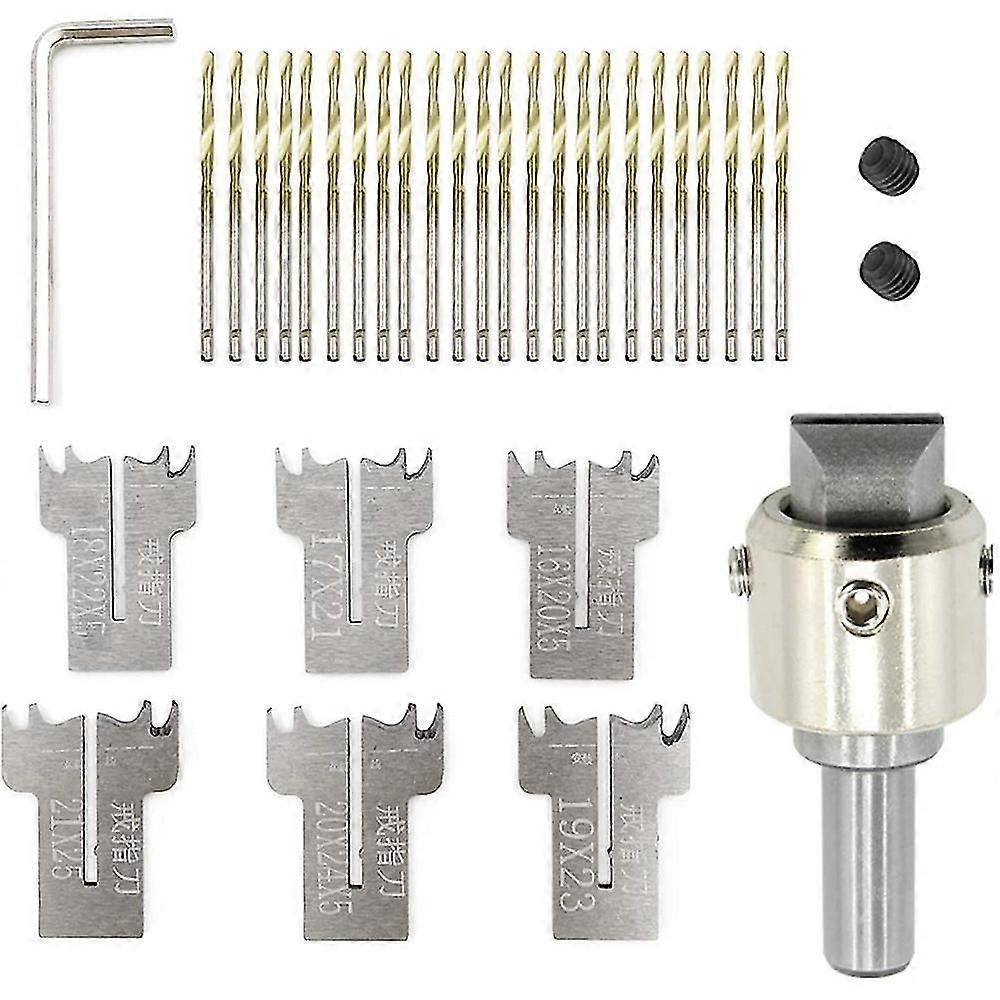 Ring drill bit set for wooden beads making with steel blades