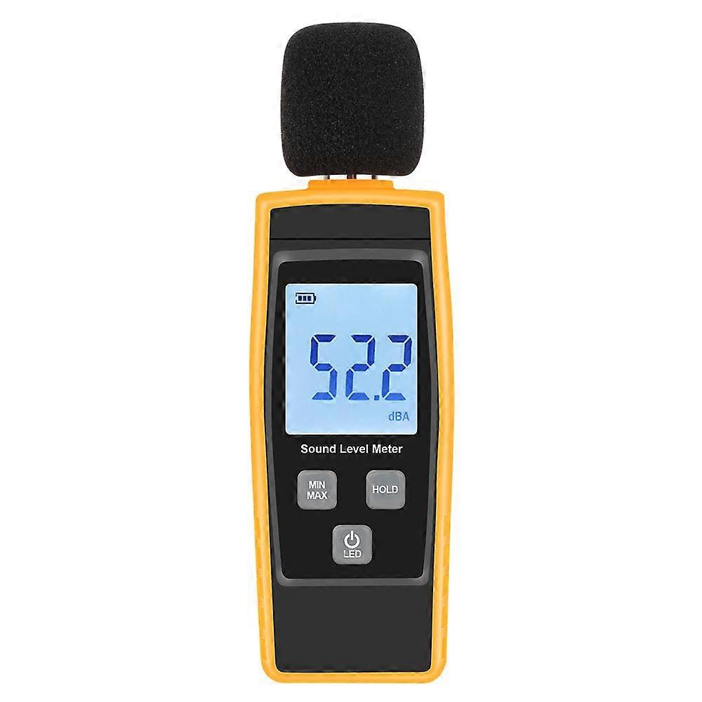 Tragbarer Schallpegelmesser - Geräuschmessung von 30 bis 130 dB - Mit hintergrundbeleuchtetem digitalem LCD-Display - Für den Innen- und Außenbereich - Max/Min/Hold-Funktion