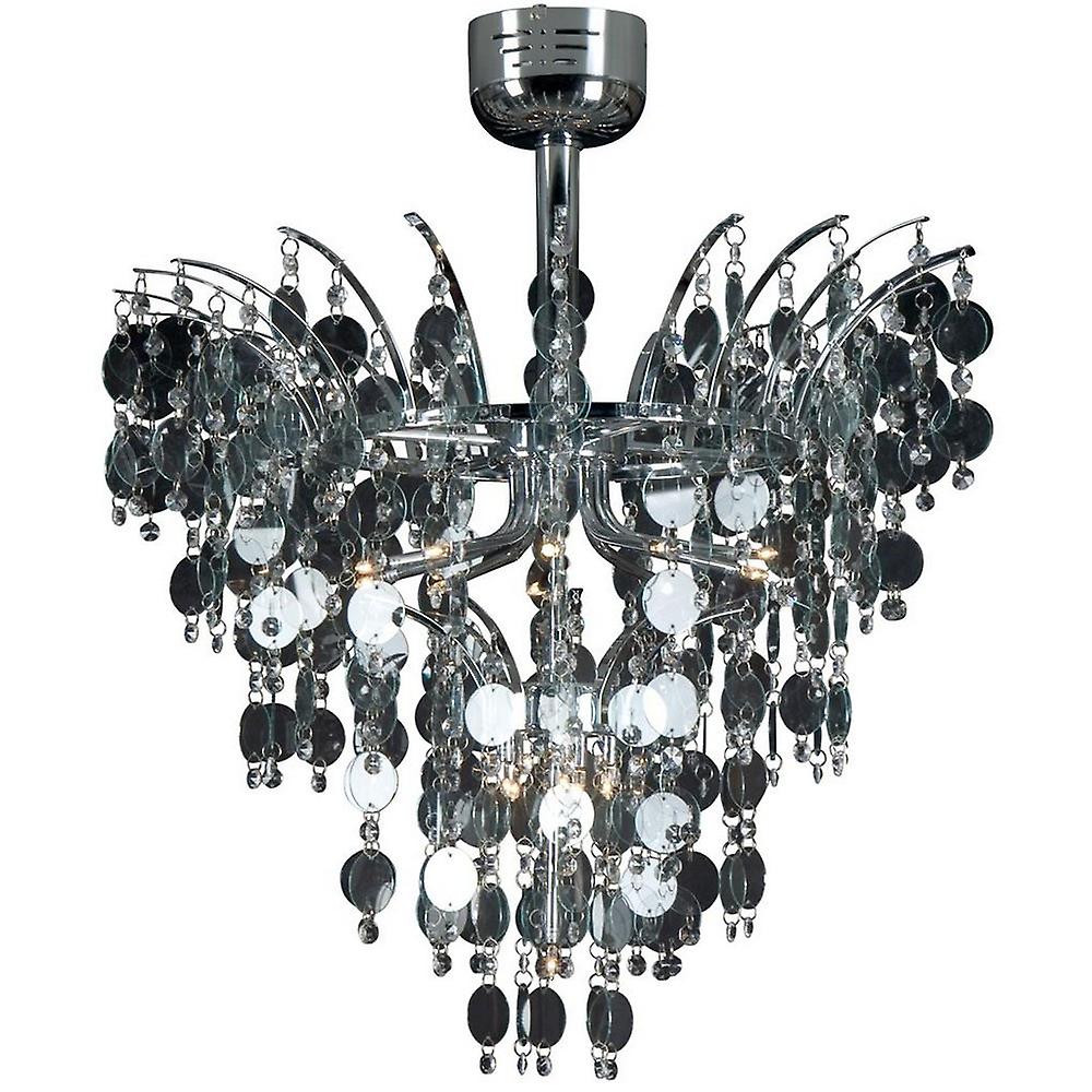 Dream 16 Light Glass & Crystal Ceiling Light Chrome