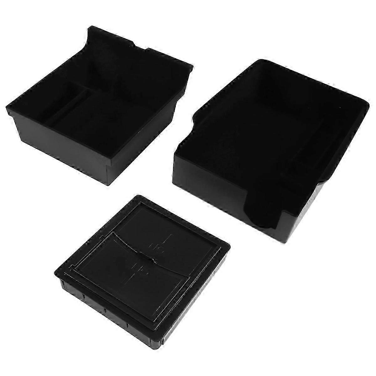 for 2021 Model 3/Y Armrest Cubby Drawer Storage Box (Flocking)