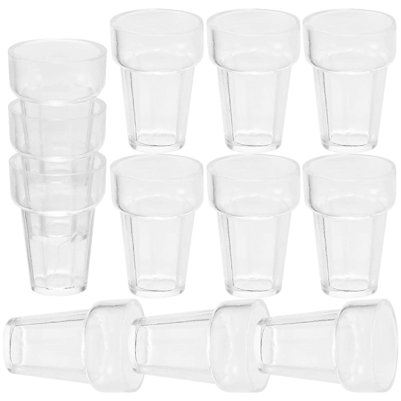 Plastic Mini Water Cups Mini Cup Ornament for Decor 12Pcs