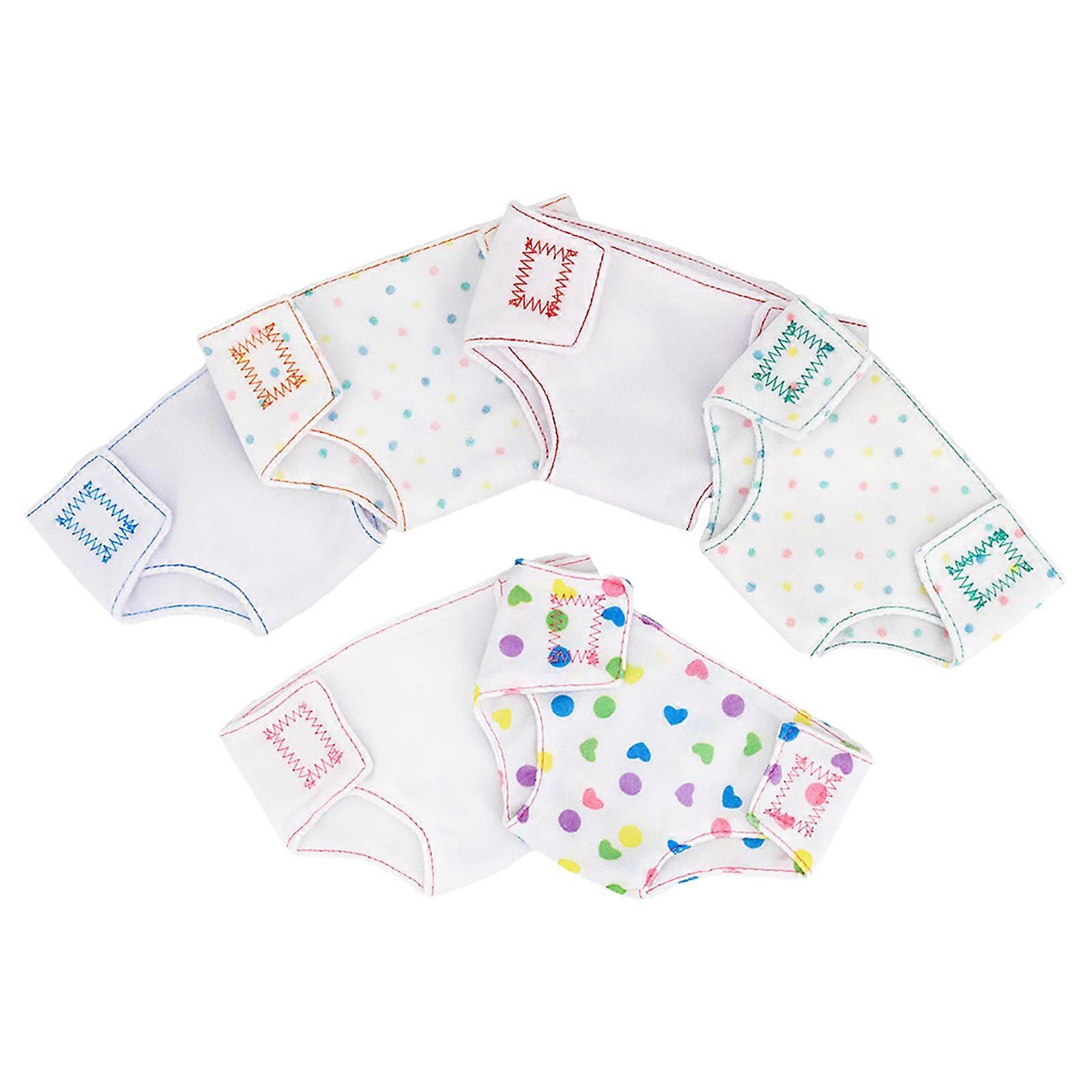 6pcs Doll Clothes Set – Diapers & Underwear for Pretend Play & Imaginative Fun