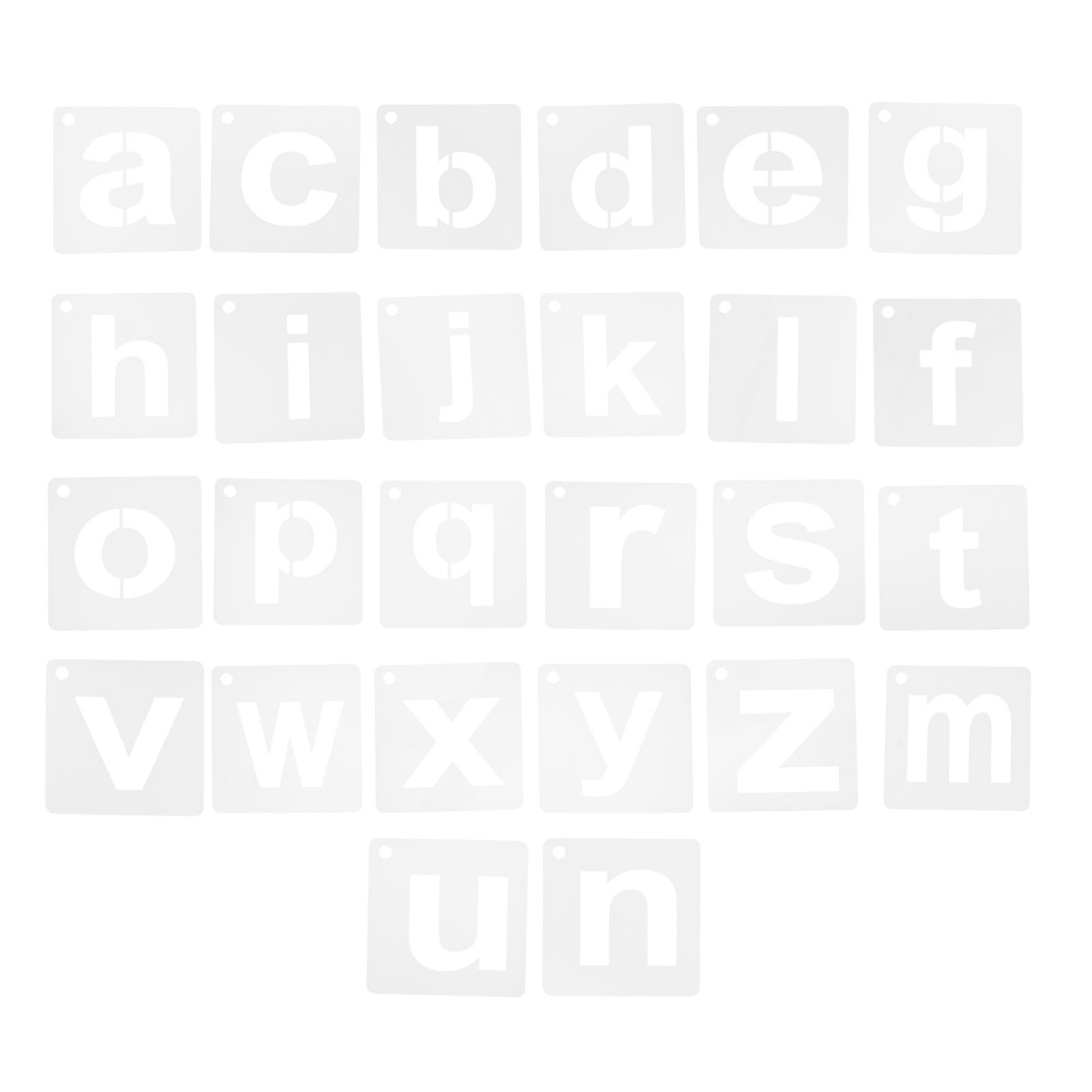 Reusable Letter Stencils For Crafts And Wall Set Hollowed-Out Alphabet Templates For Painting Ideal For Education Activities Young Learners