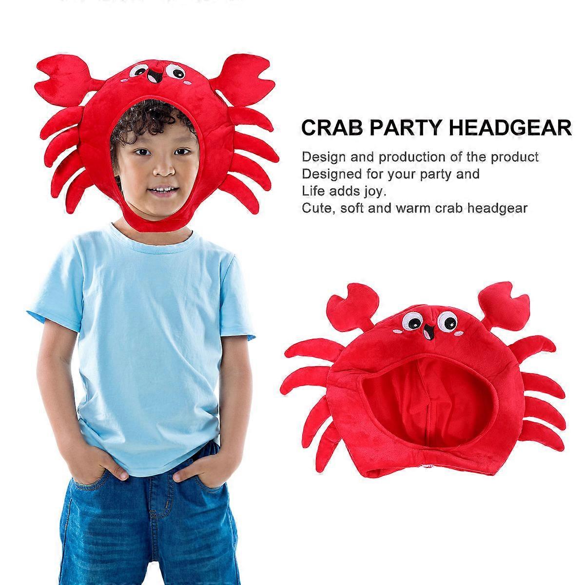 Playful Crab Headwear Funny Photo Prop Ideal For Christmas Gatherings Constructed From PP Cotton 1Pack
