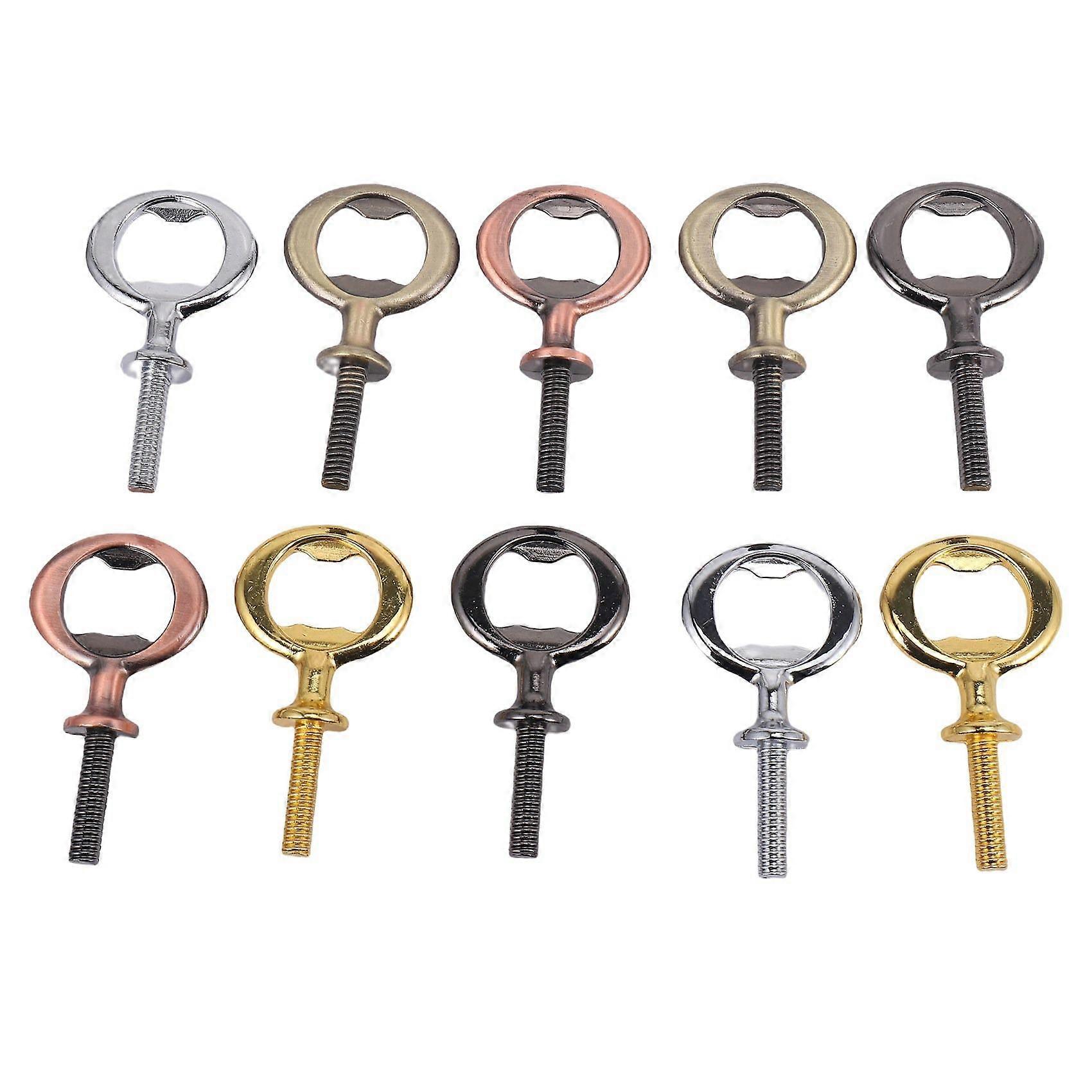 10Pcs Metal Bottle Opener Blanks Stainless Steel Bottle Opener Inserts Kit Threaded Beer Opener Har