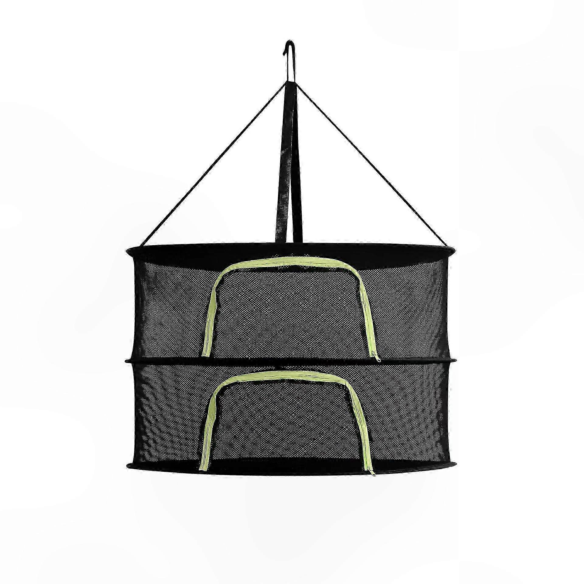 Folding Herb Drying Rack with Mesh Net for Plants and Flowers Organizer Storage Solution