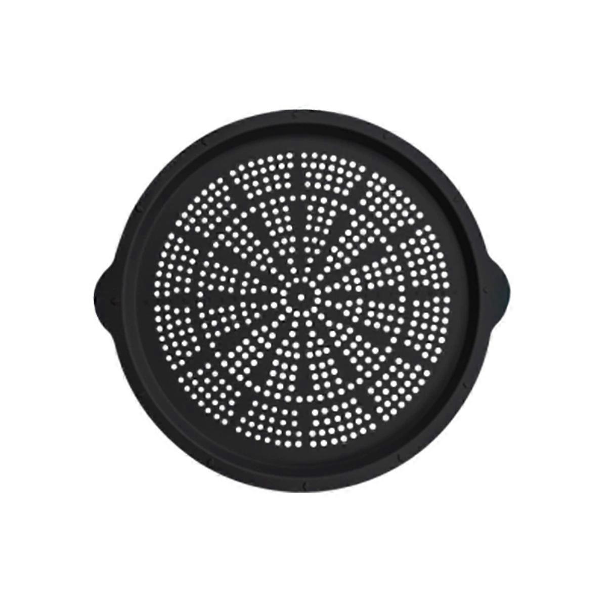 Silicone Pizza Pan Multipurpose Baking Tray Non-Stick Pizza Pan, Silicone Tray for Kitchen, BBQ, and Parties Black