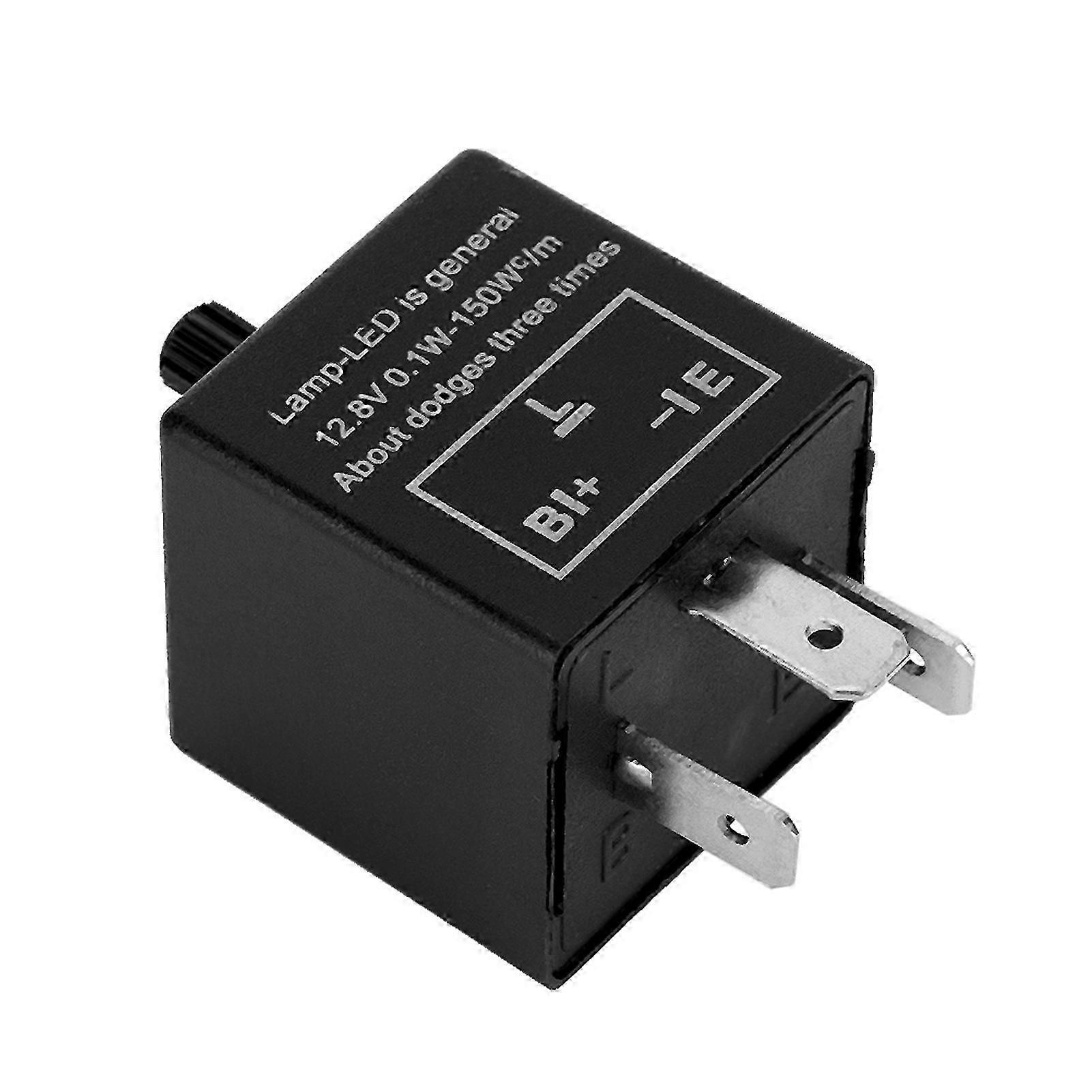 12V 3 针可调 LED 灯闪烁器闪光灯继电器修复转向信号指示灯