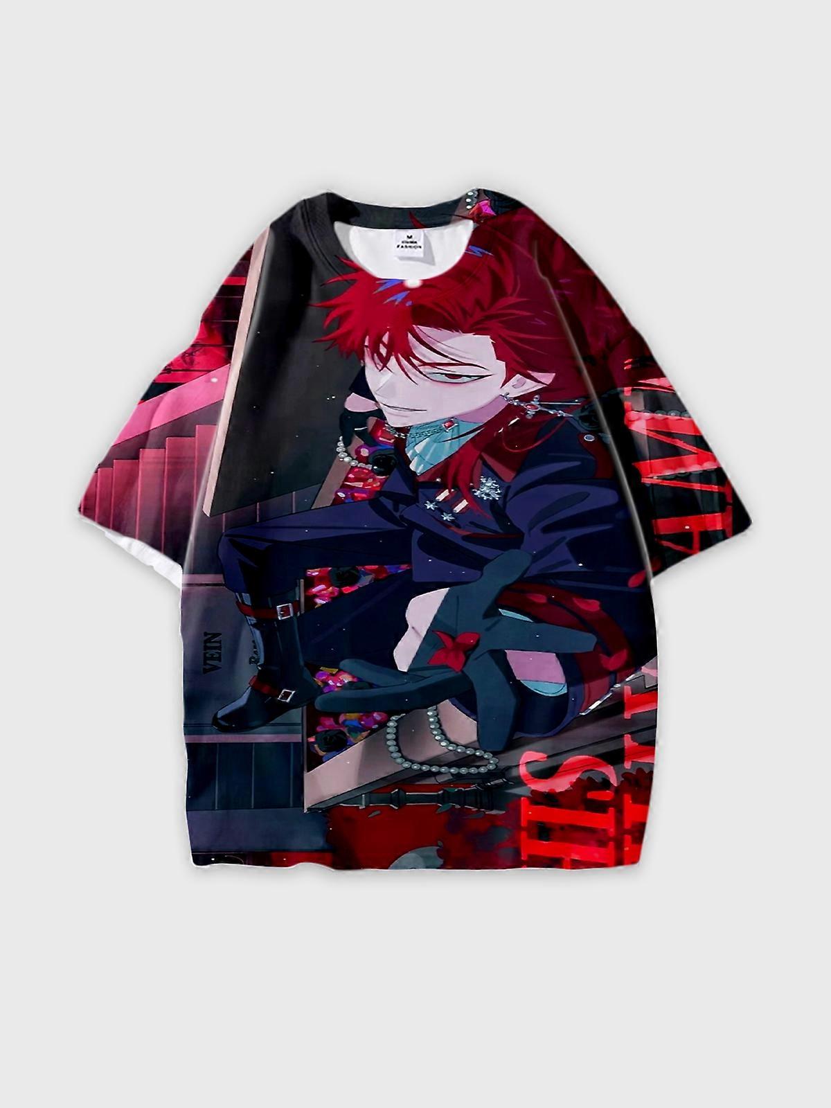 T-Shirt Round Neck, Loose Short Sleeve Link Click Graphic Tee, Unisex Summer Casual Top W590