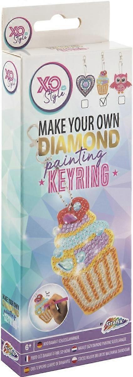 Diamond Painting Sleutelhanger Cupcake