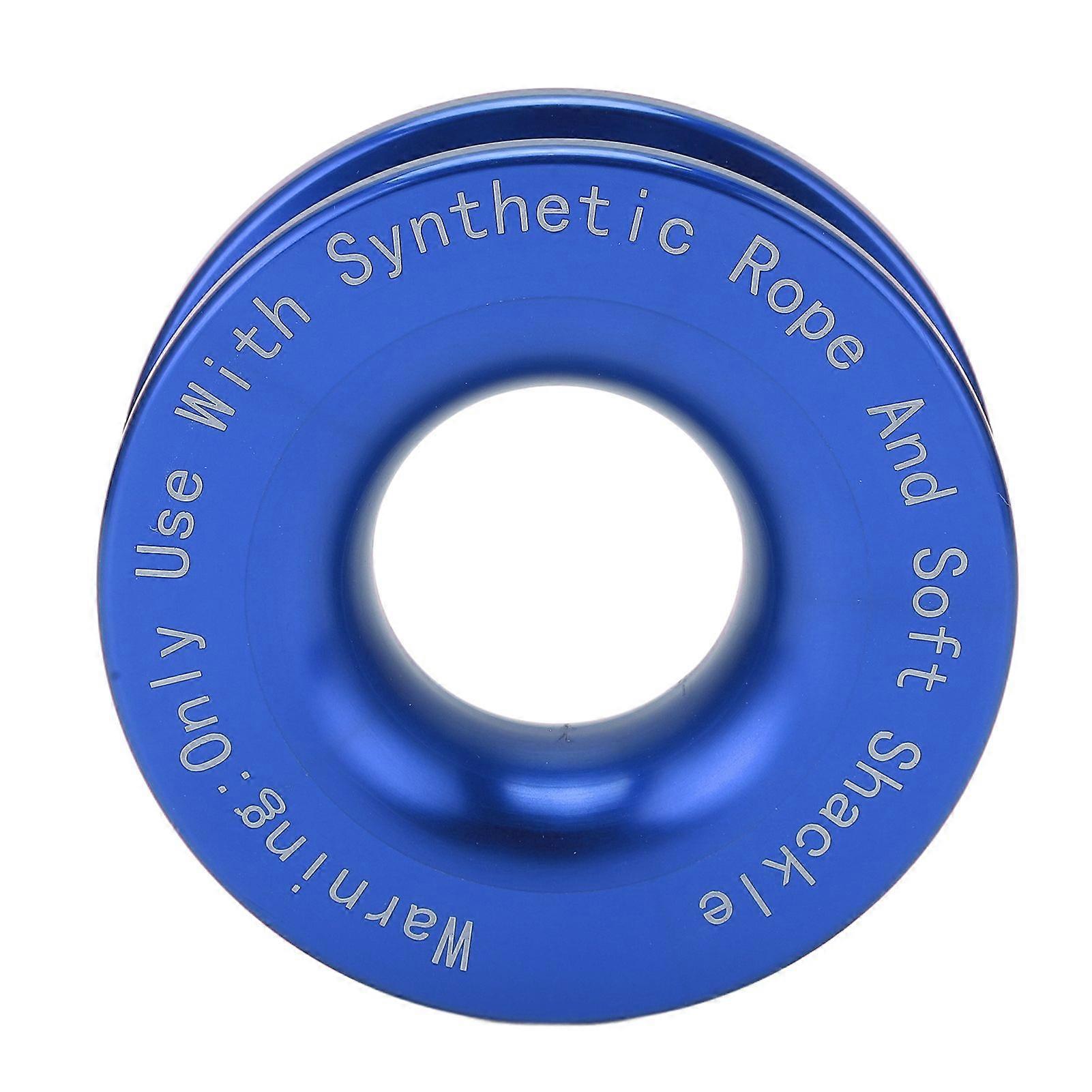 Winch Snatch Recovery Ring 41000lbs Breaking Strength for 7/16in 1/2in Soft Shackle with 3/16in 1/4in 3/8in Ropes Blue