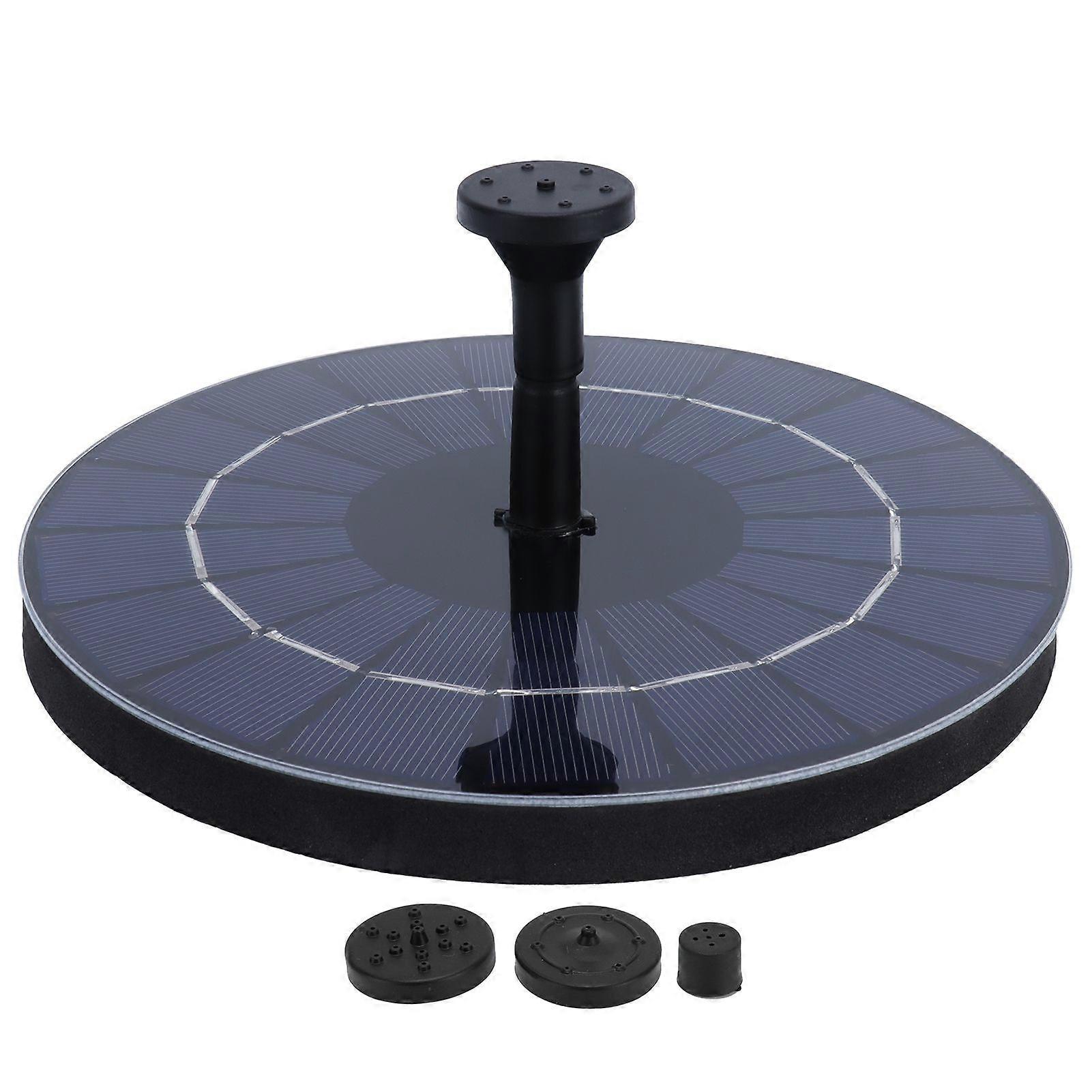 Solar Water Fountain 7.4V Round Floating Fountain for Pond Garden Parks Fish Tank