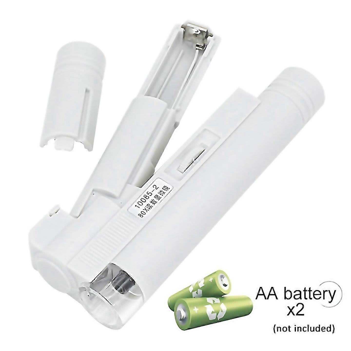 For Portable Pocket Microscope 80x 100x Mini Magnifier White