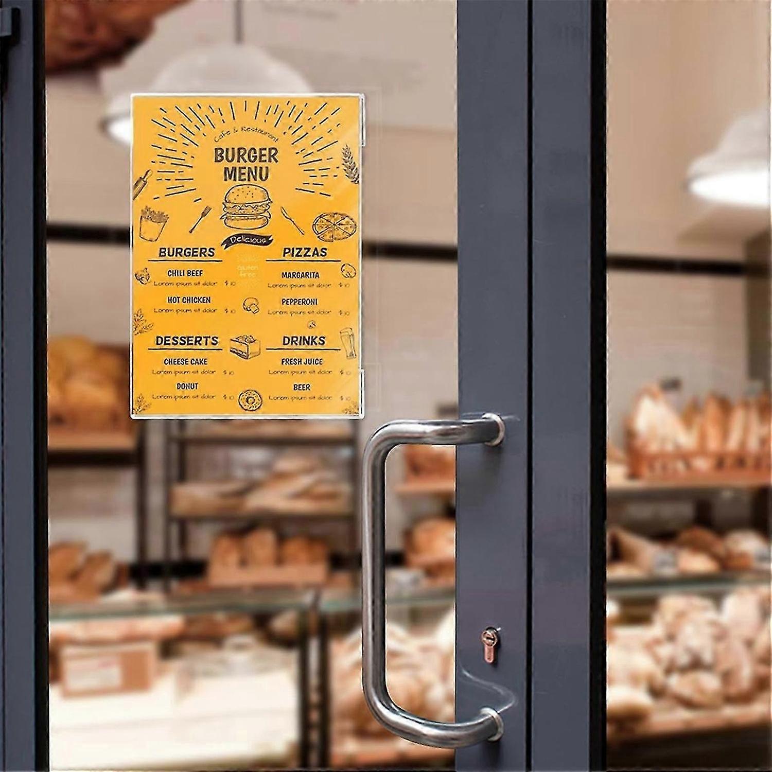 Acrylic Sign Holder 8.5x11In,Clear Wall Mount Advertise Display Frame