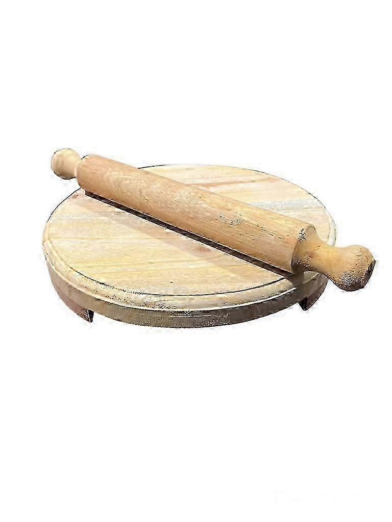 Wooden Roti Rolling Board with Rolling Pin Large size / Capati Maker / Roti Maker / Puri Maker / Wooden Balen Chakla Set/wooden chapati board wit