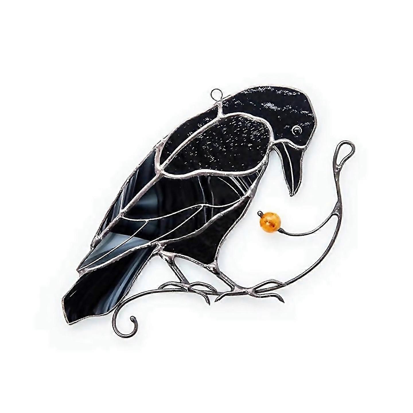 For Raven Acrylic Window Wall Decor Stained Hanging Pendant