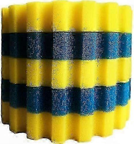 Biological Pond Filter Foam Set - Replacement Sponges, Dual Density with 3 Fine Yellow and 2 Coarse Blue Pads for Water Filtration Systems