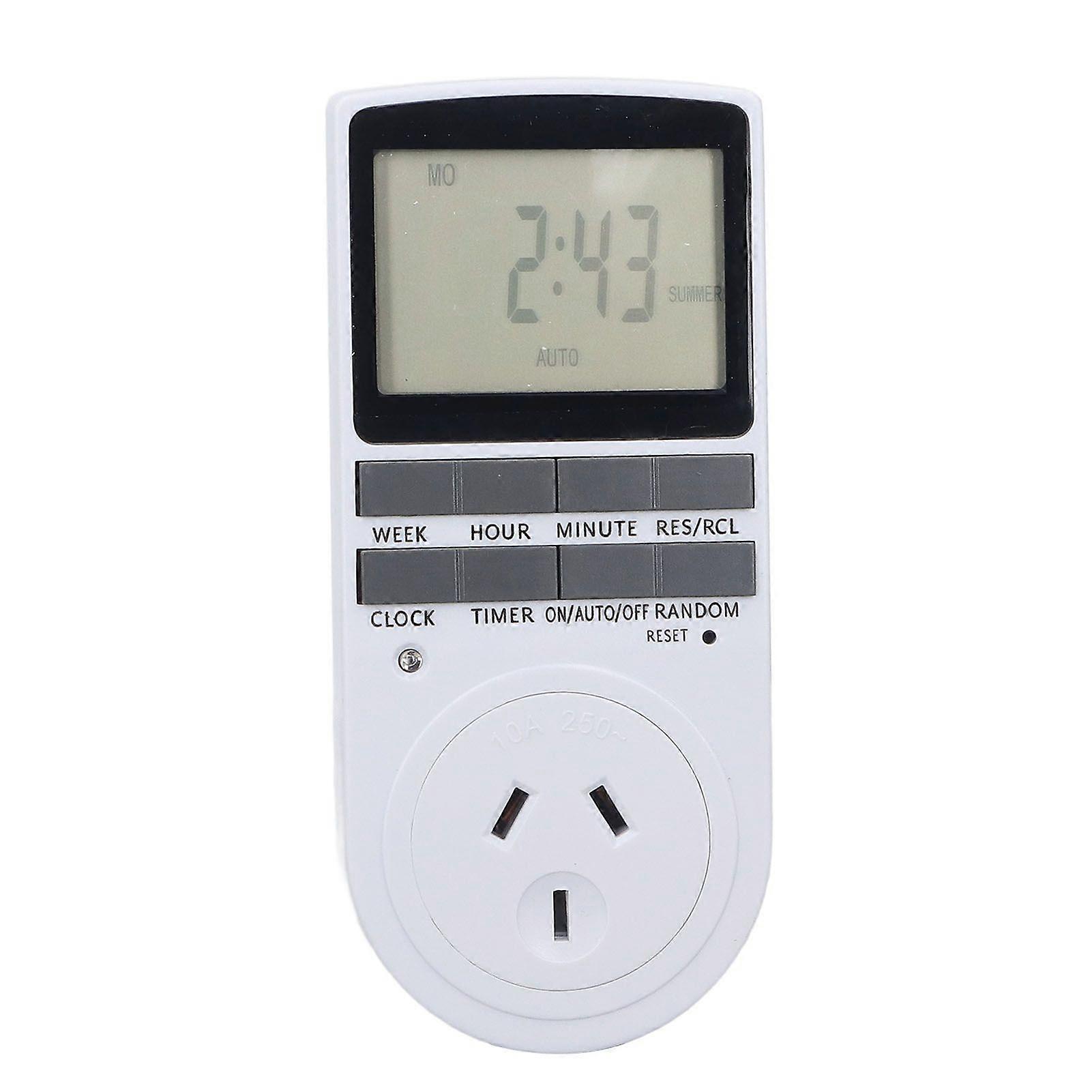 Timer Outlet Digital Intelligent Energy Saving Flame Retardant High Power Timing Power Socket AU Plug 220240V