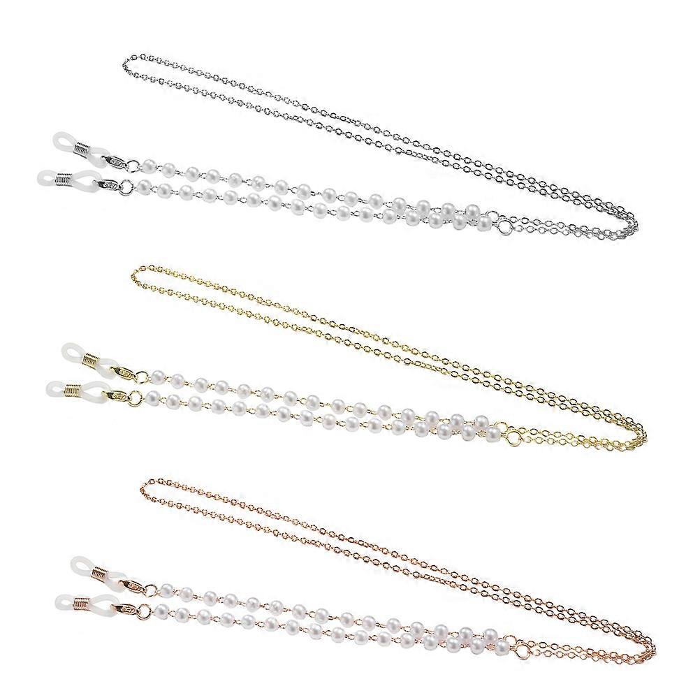 Glasses Decoration Eyeglasses Chain for Decor 6Pcs Silver