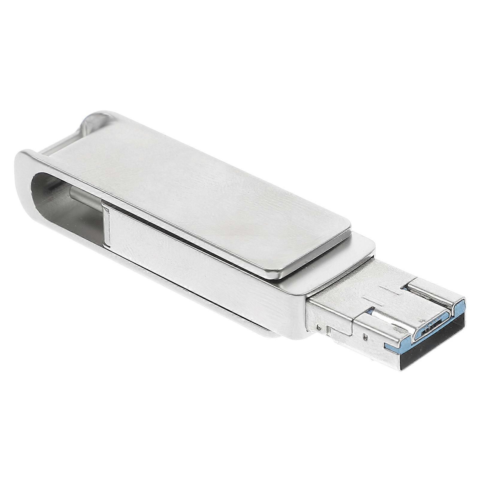 U Disk Metal Alloy Rotating USB Type- Drive for Data Transfer 2Pcs
