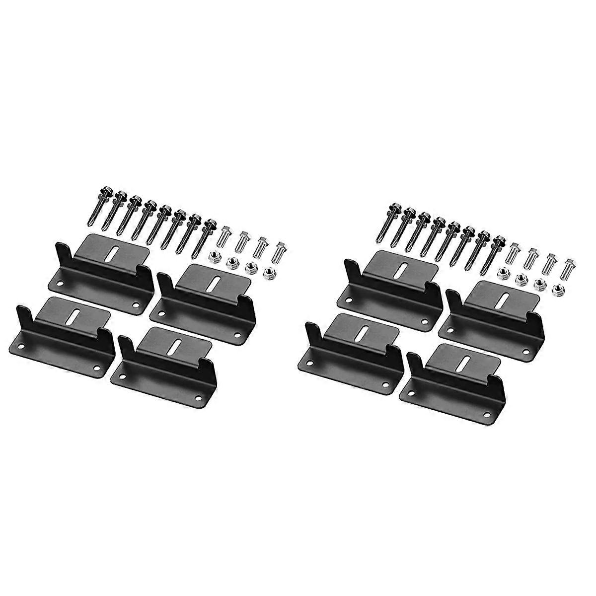 8 PCS Solar Panel Mounting Z-Brackets with Nuts and Bolts for Walls