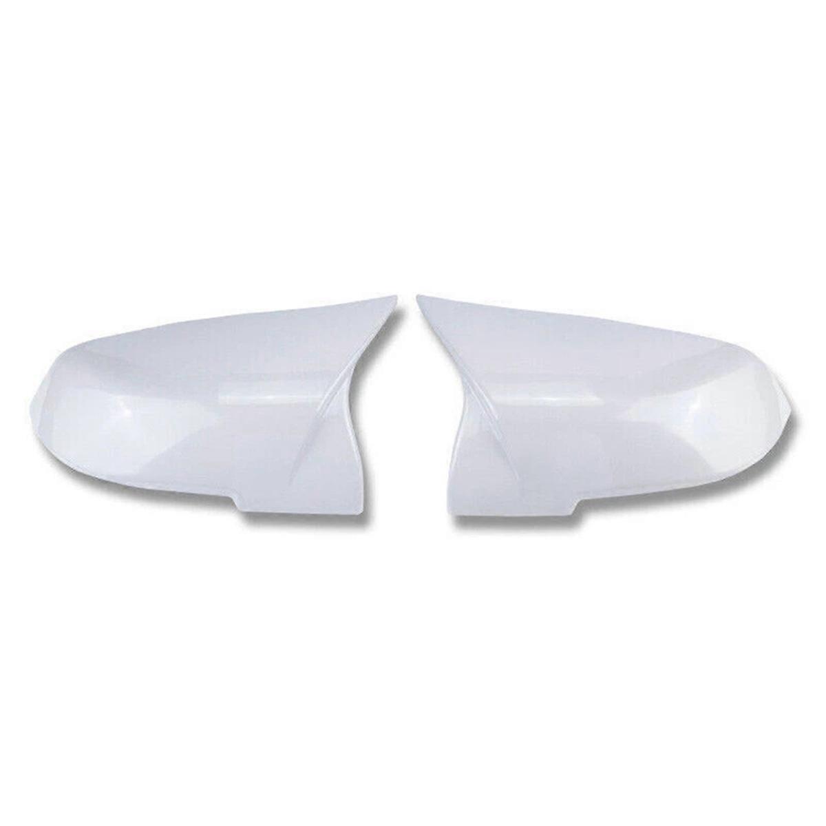 White M3 Style Side Rear Mirror Cover Caps for F20 F30 F32