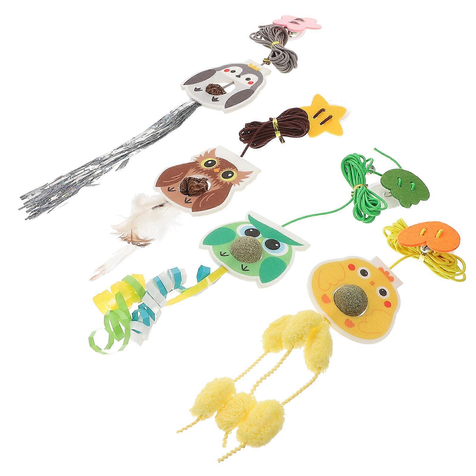 Durable Hanging Cat Toy Featuring Catnip Balls Ideal For Indoor Use In Assorted Color That Engages Cats 8Pcs