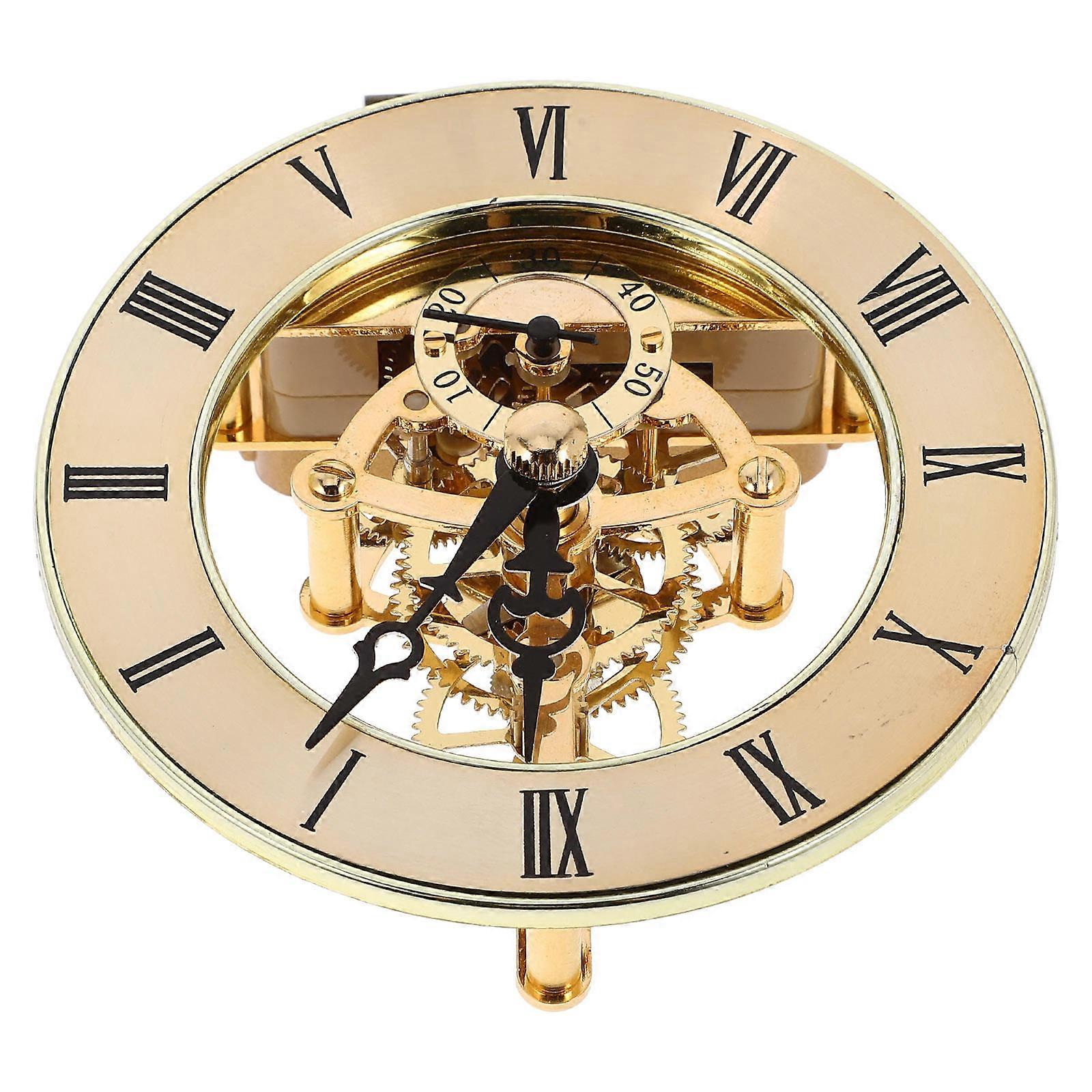 Elegant 4Pcs Round Clock Movement Inserts For DIY Projects In Home And Study Room 3.5 Inch With Material And Accurate Timekeeping