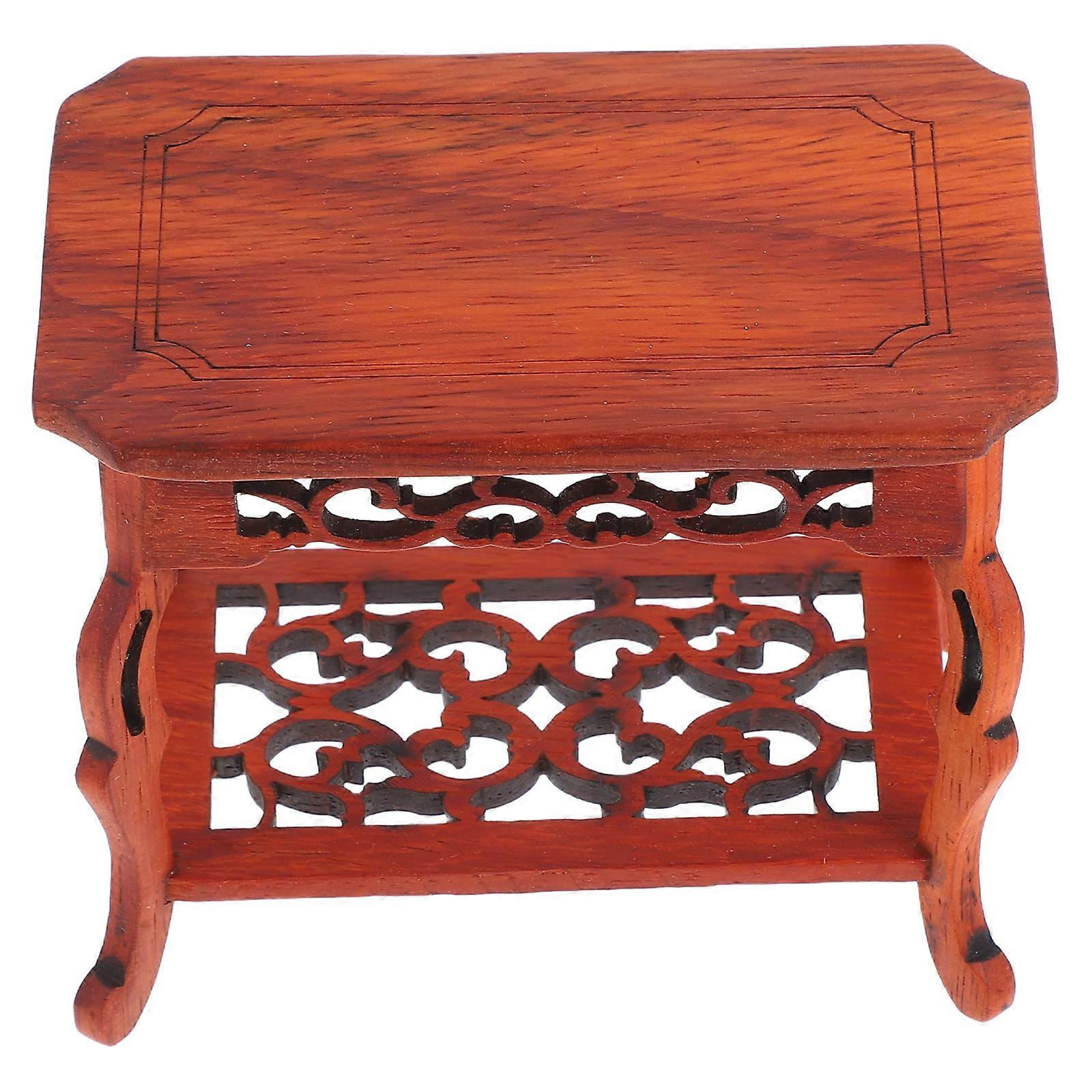 Wooden Display Stand Base for Plant Display 5Pcs Chocolate Wood