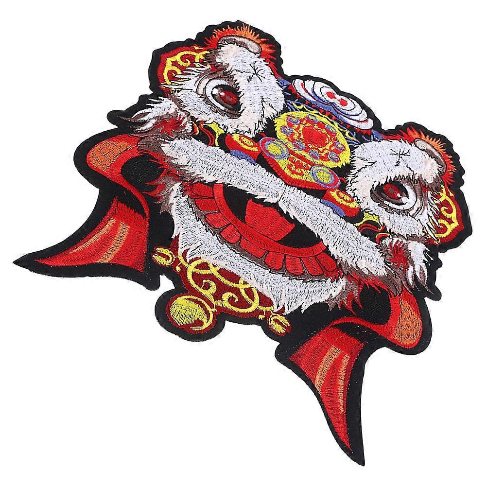 DIY Lion Applique for Clothes Sewing 2Pcs Polyester Garment Patches