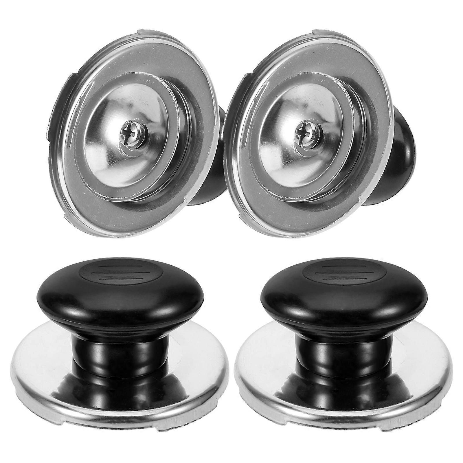 Stainless Steel Teapot Whistle Lid Knobs for Home Kitchen 4Pcs Silver